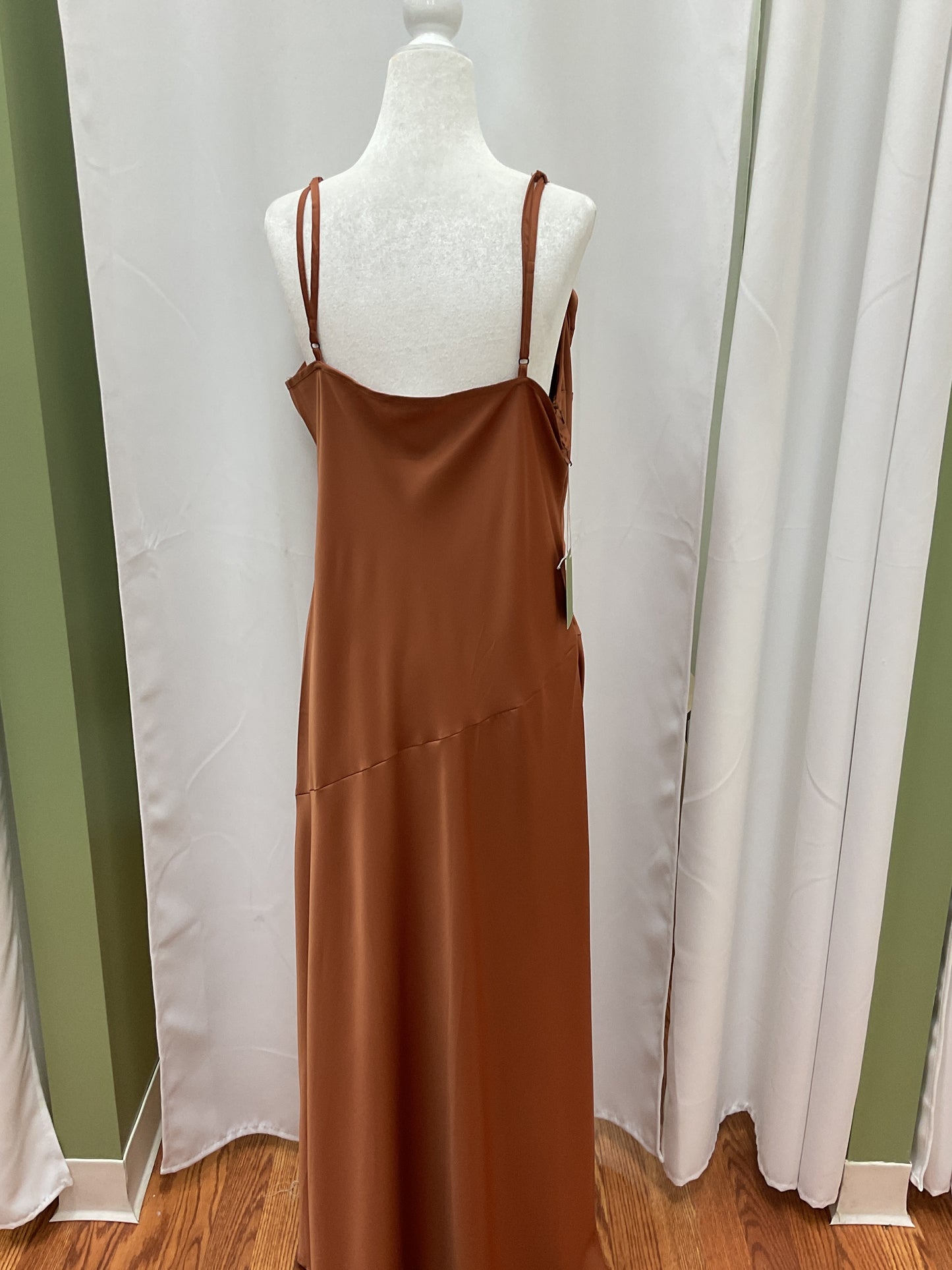 Bronze Silky Maxi Dress