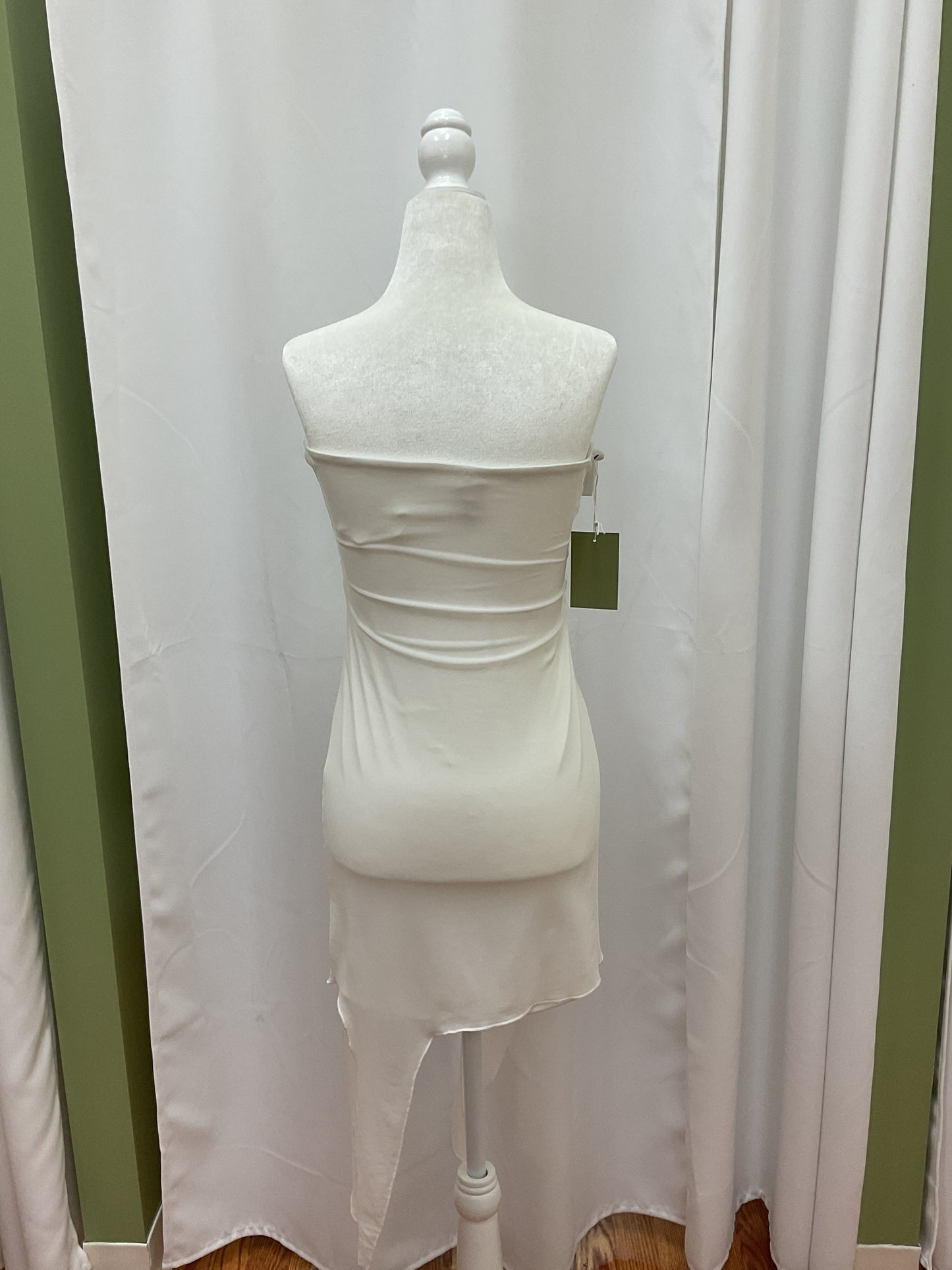 White Simple Dress with bottom Design