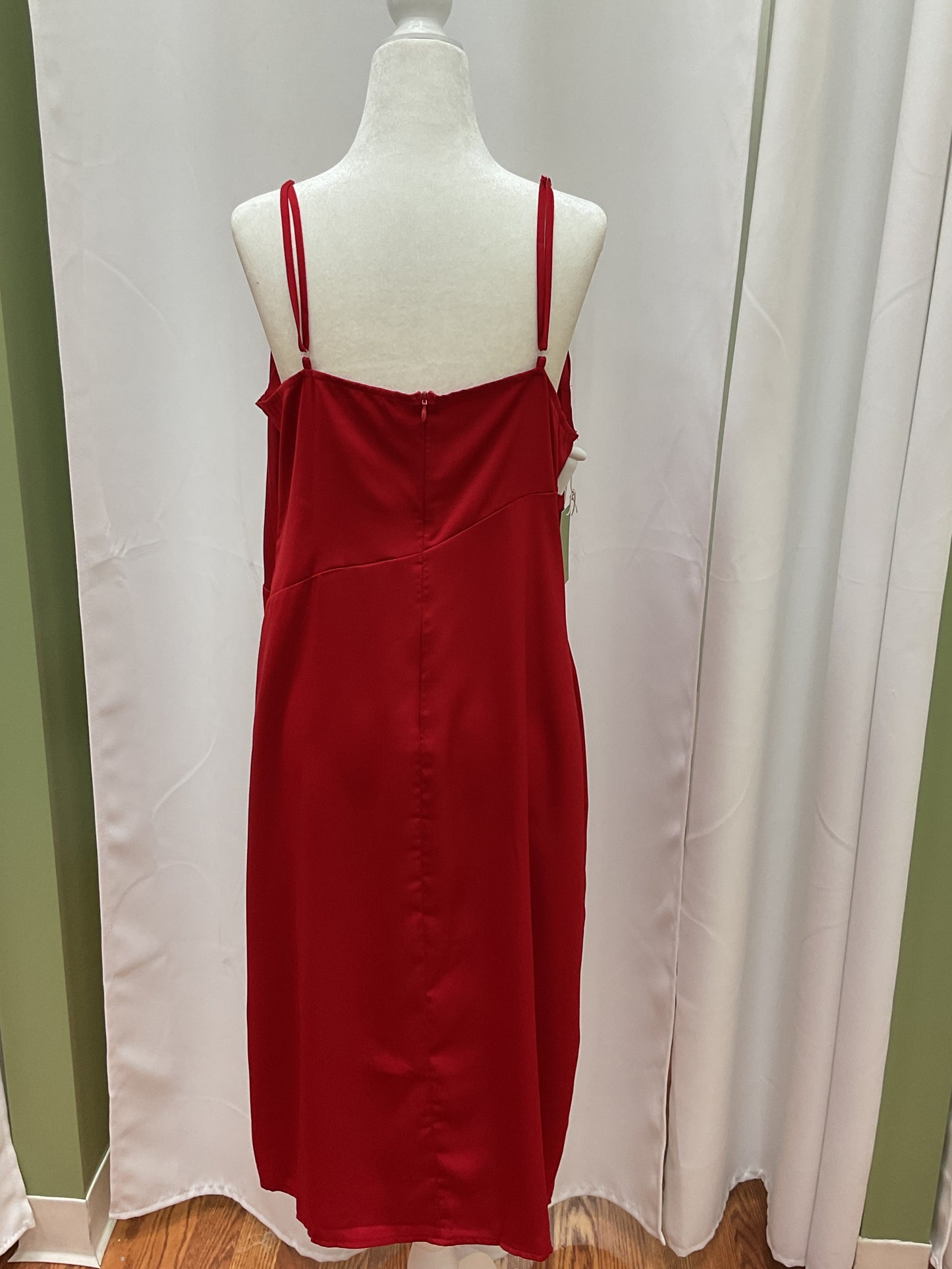 Red Slick Party Dress