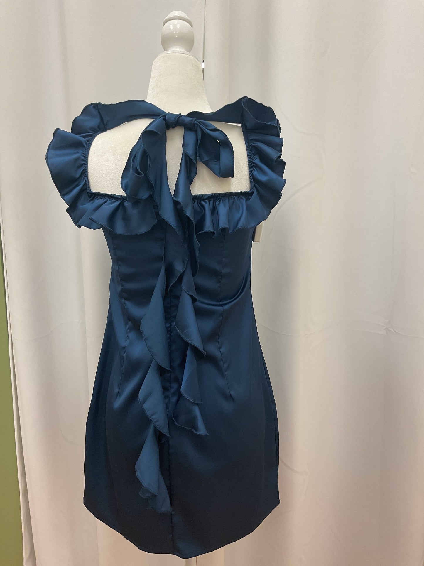 Blue Navy Bowed Dress