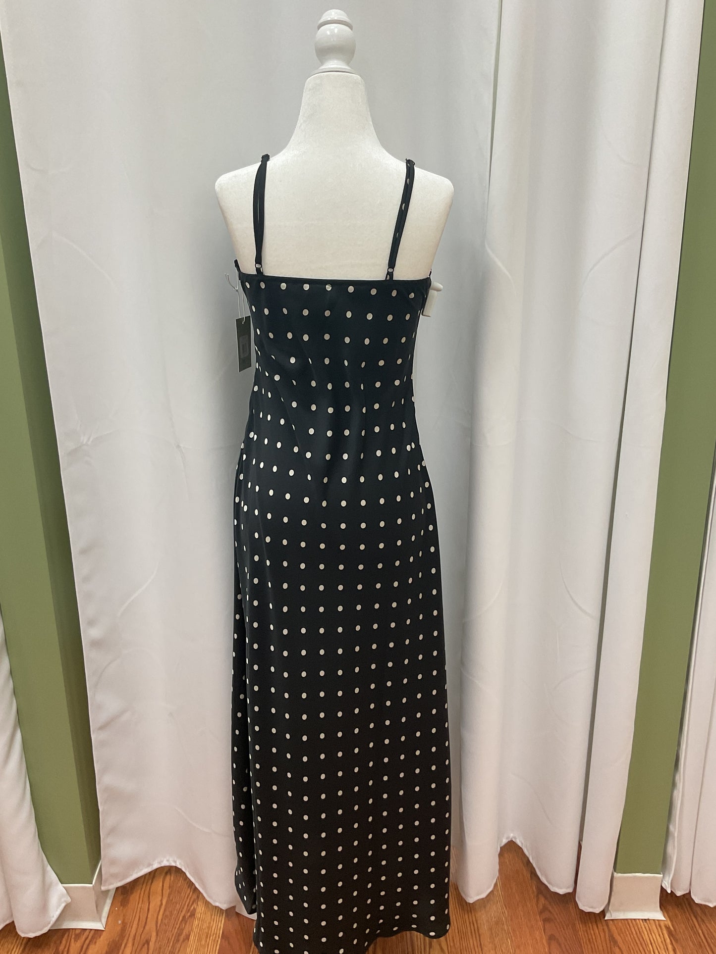 White and Black Polkadot Dress