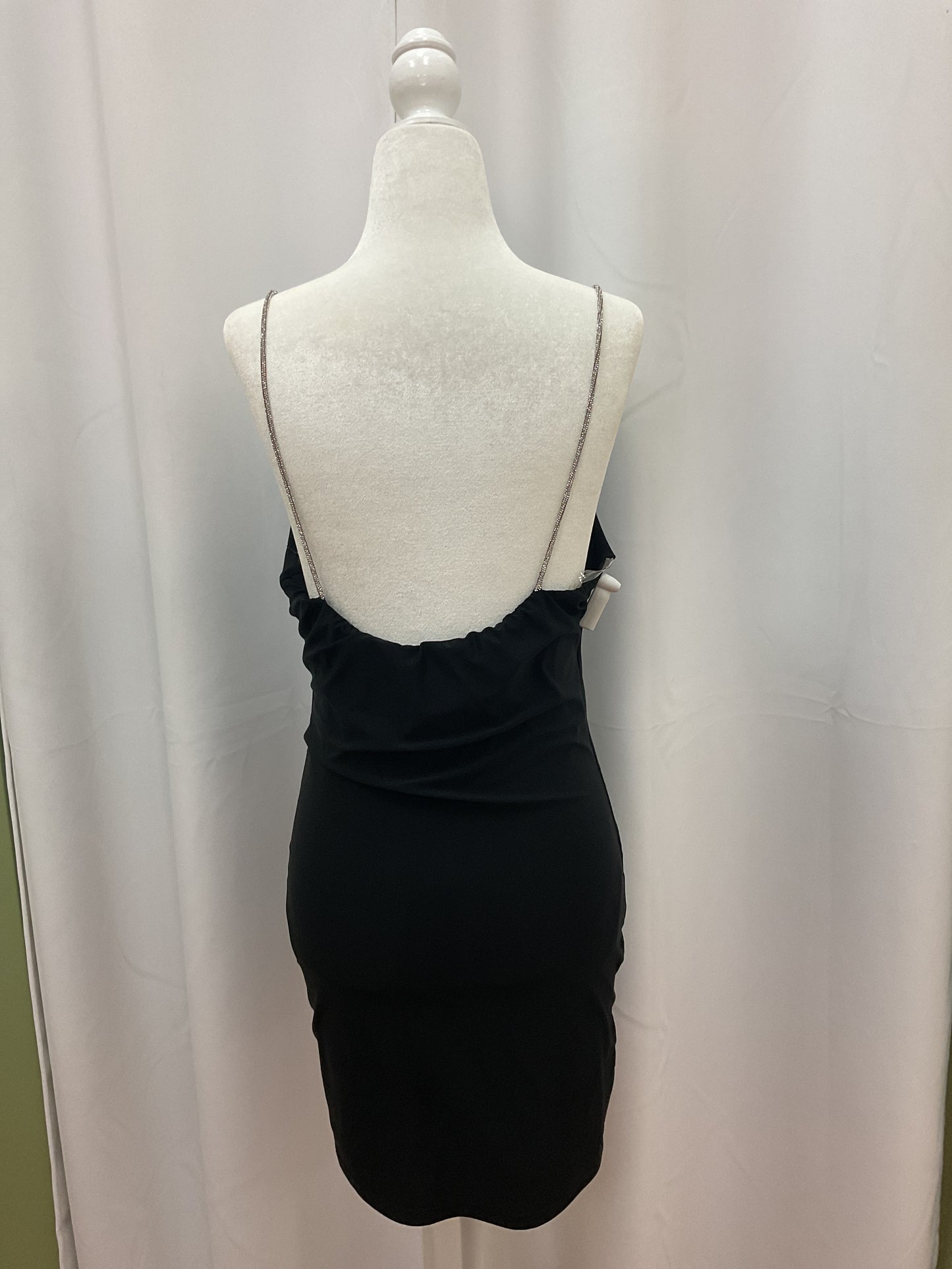 Black Dress with white Gems straps