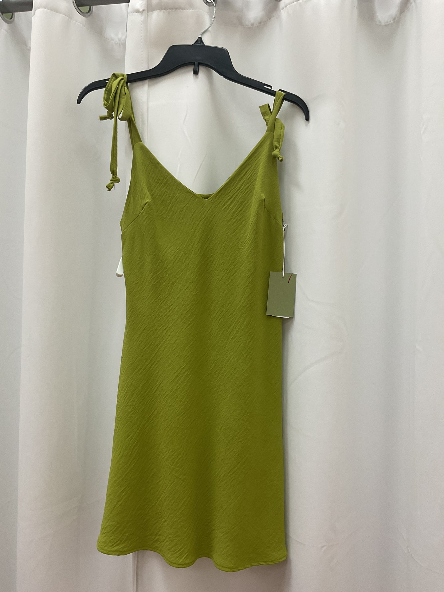 Green slip dress