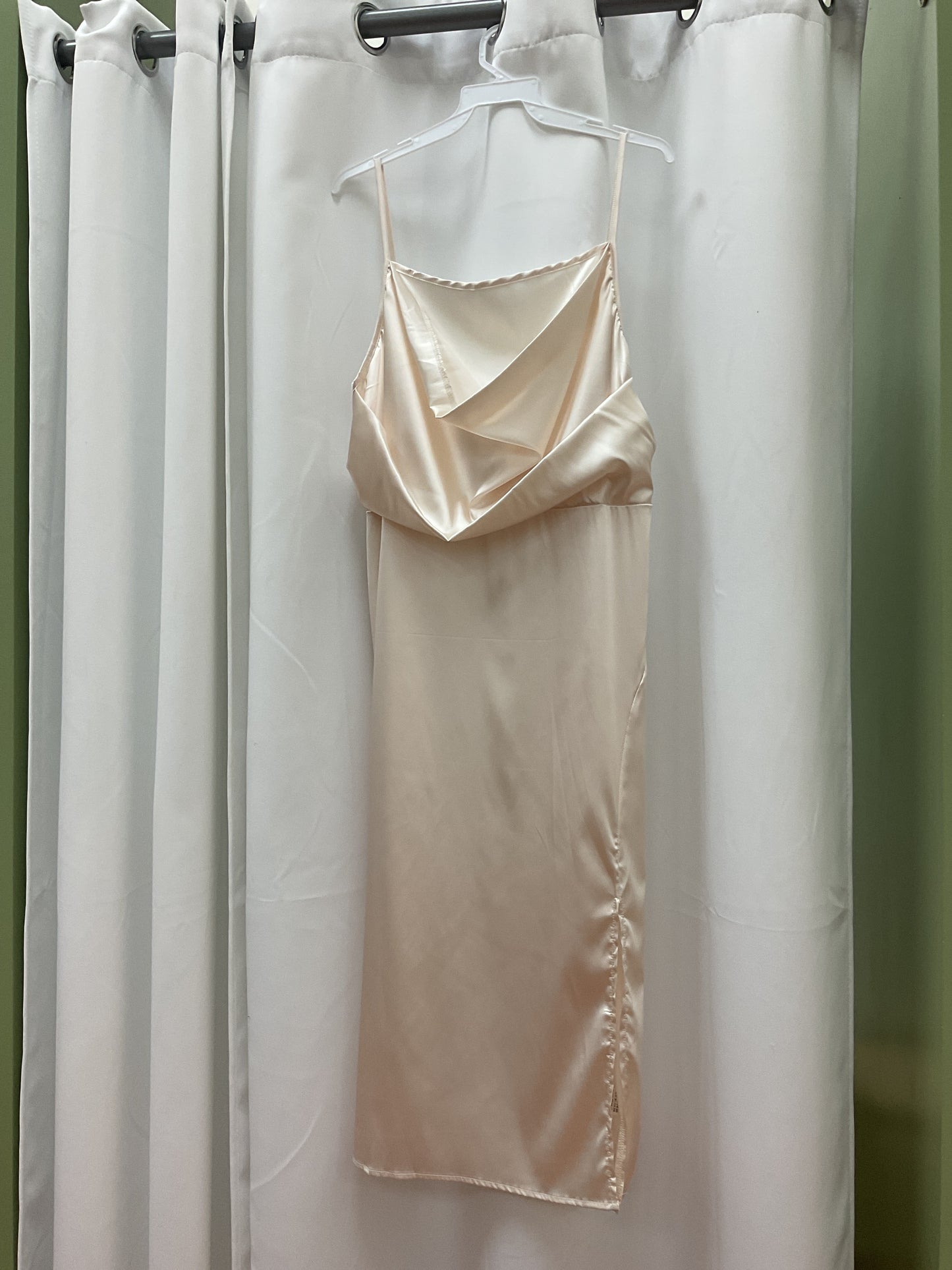 Champagne Silk dress midi