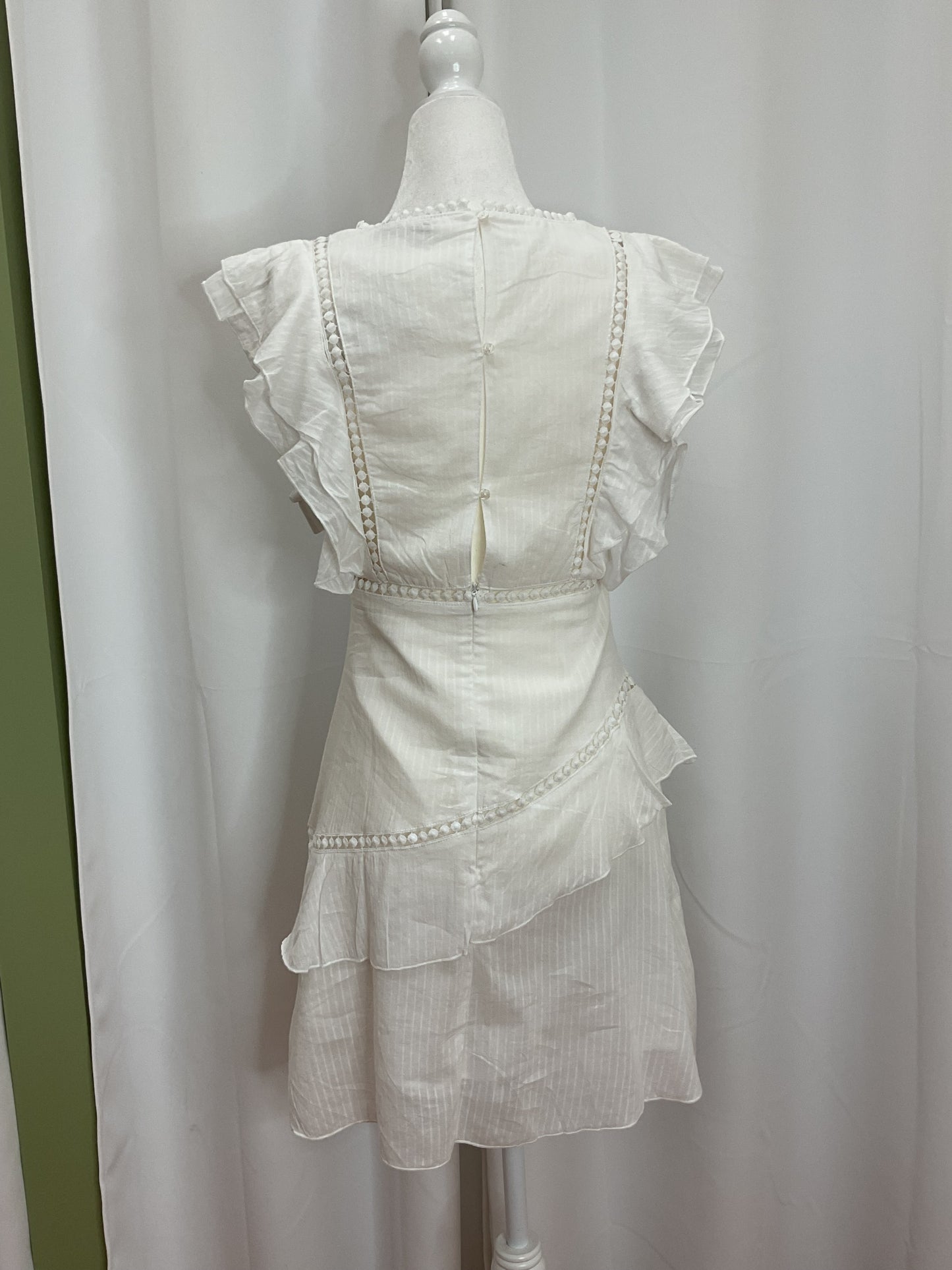Short Ruffle White Dress