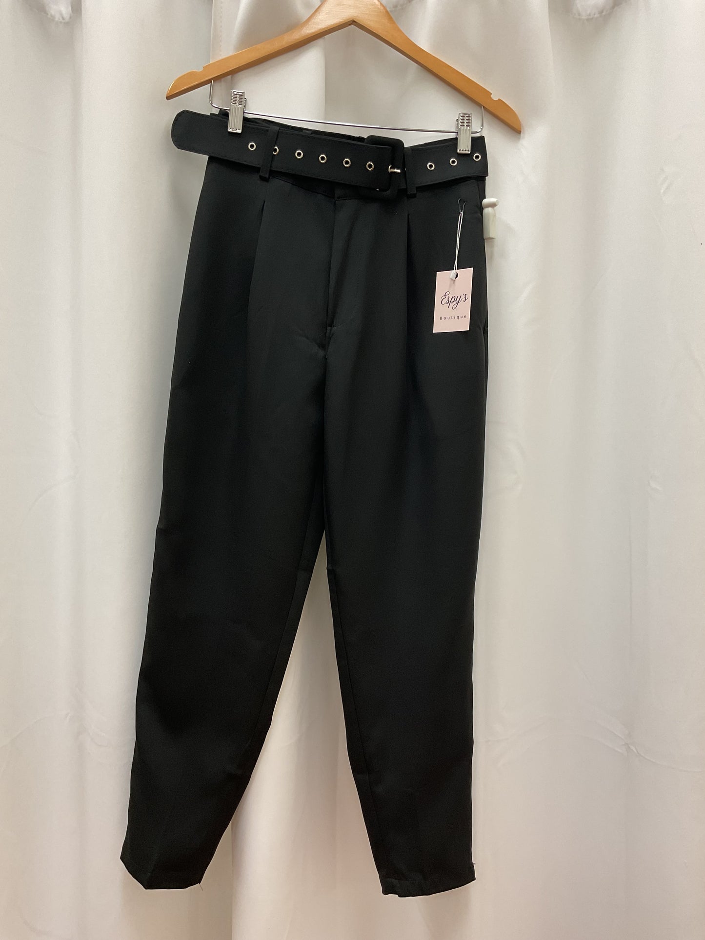 Black pants belt