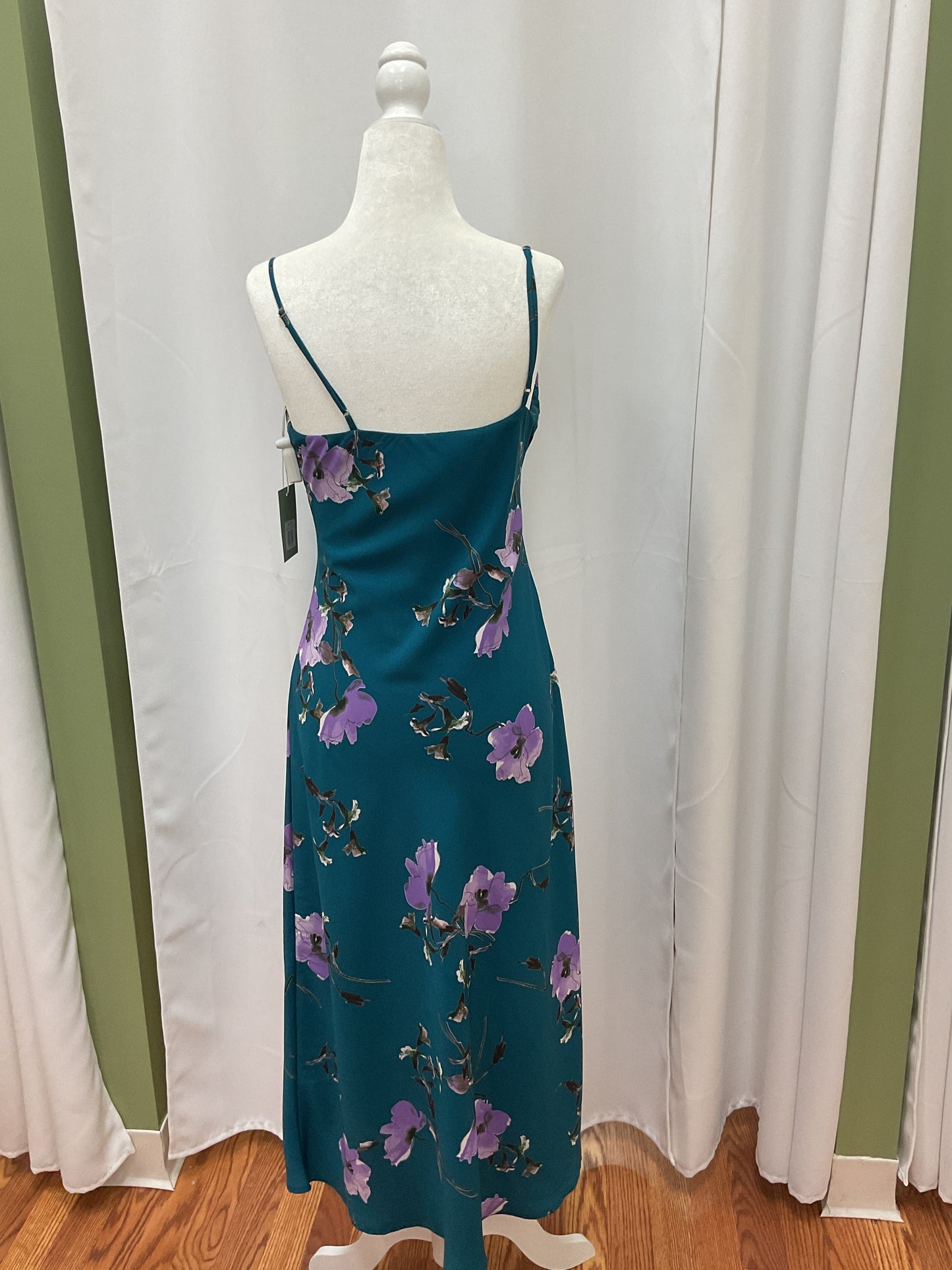 Navy Blue Long Floral