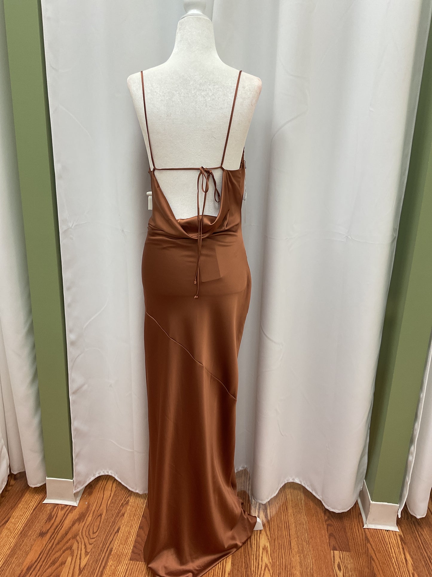 Bronze Long Satin Dress