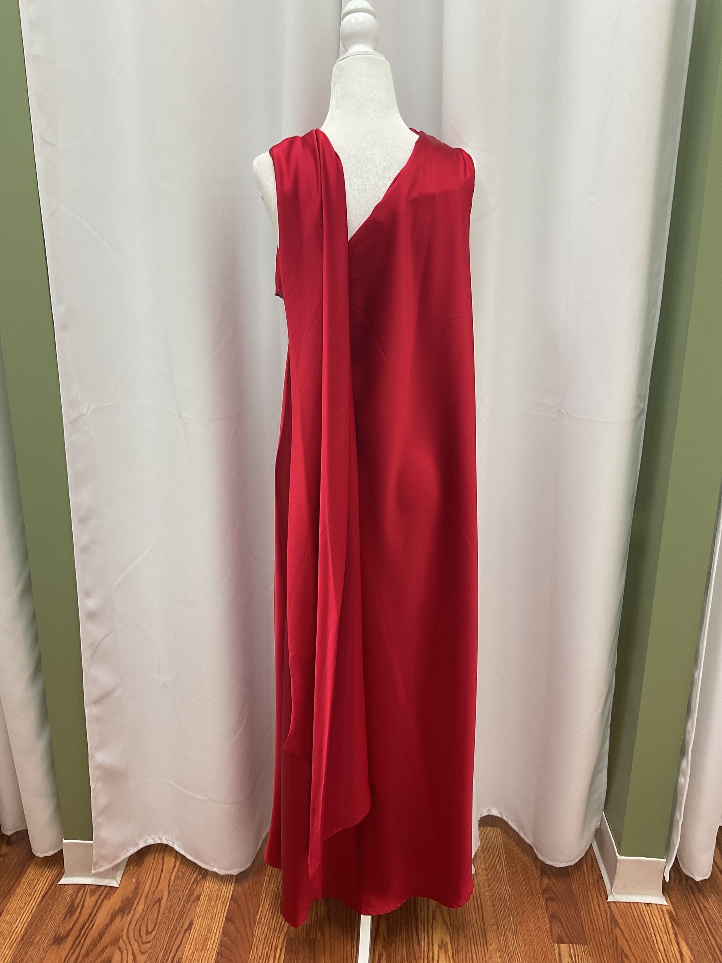 Red Satin Long Dress