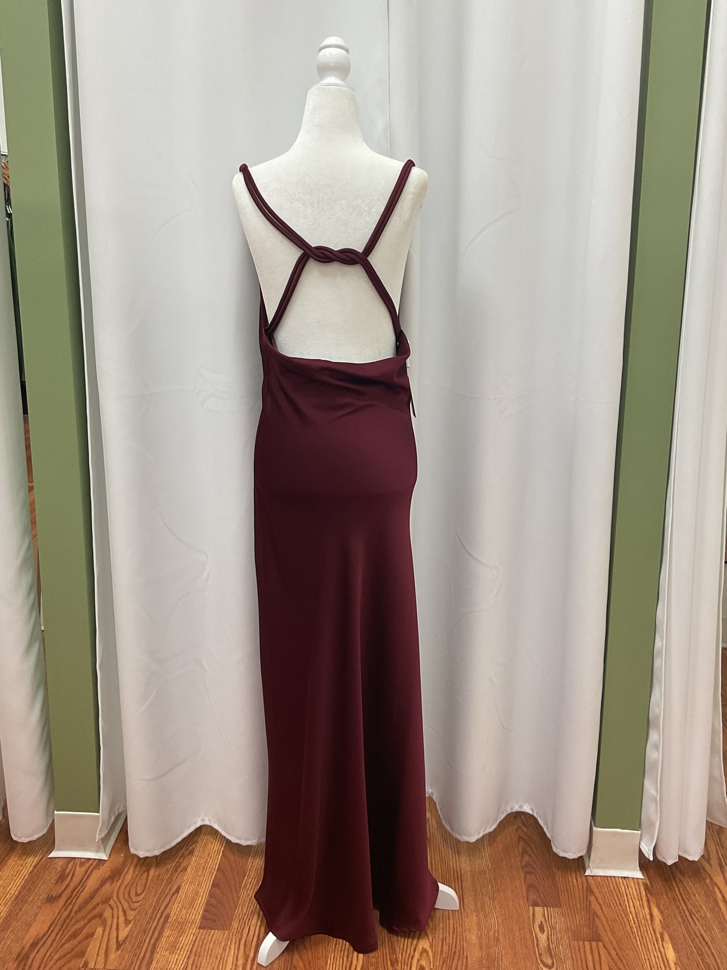 Dark red long dress