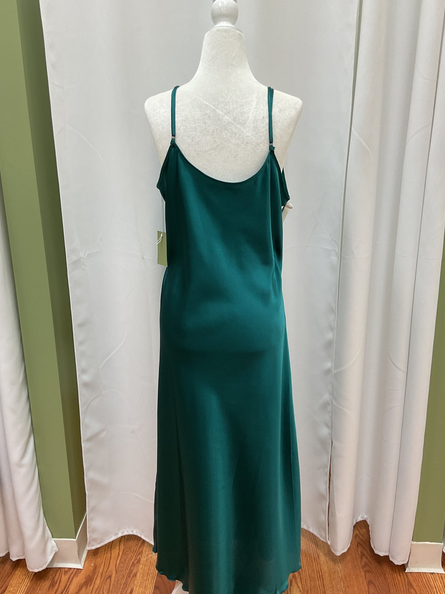 Emerald Green Slick Dress