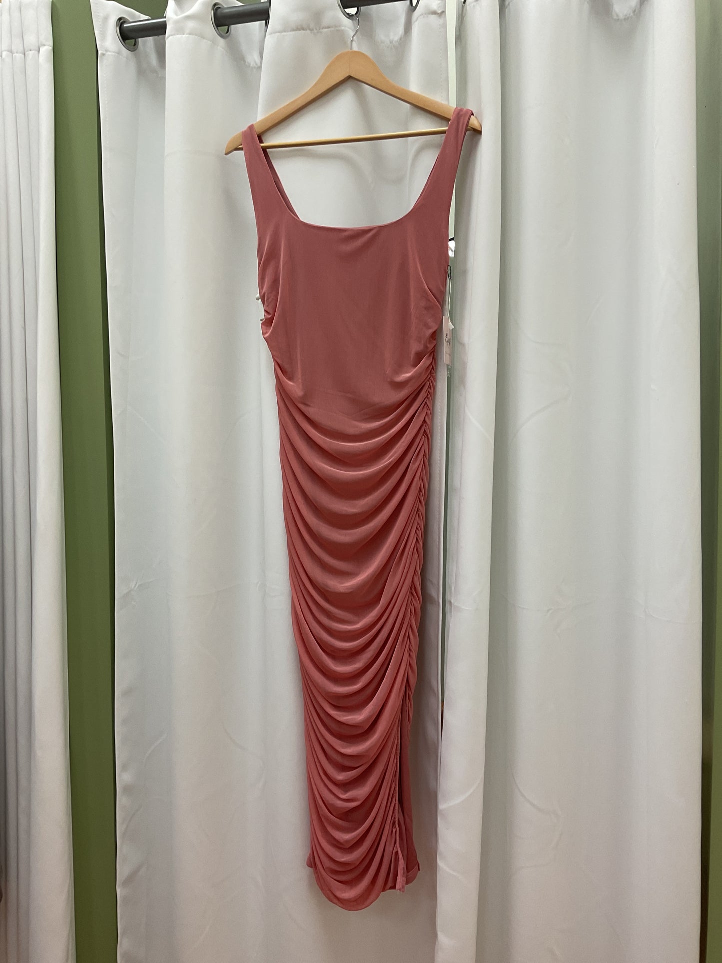 Pink midi dress