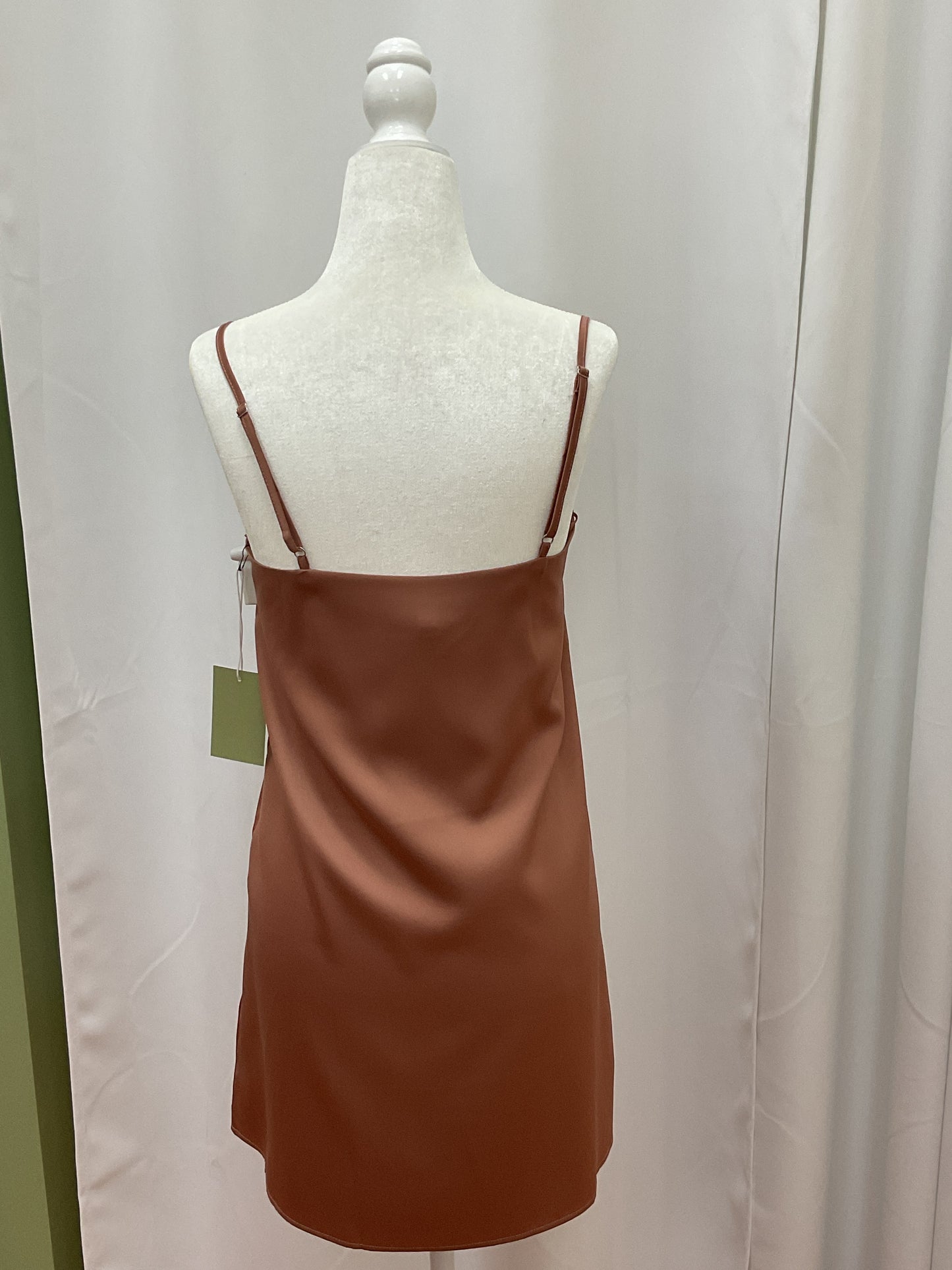 Tan Slick Dress Short