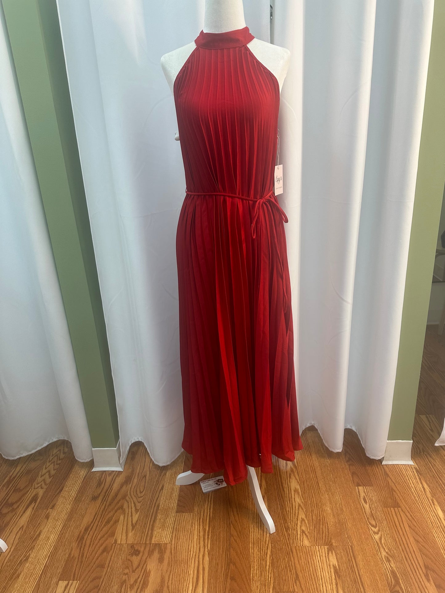 Pleated Midi Dress