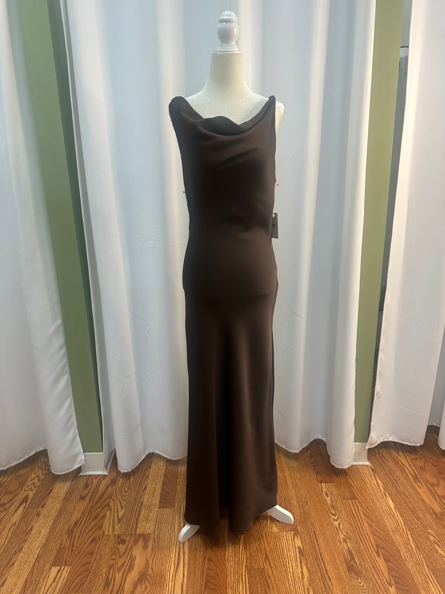 Satin Scoop Long Dress