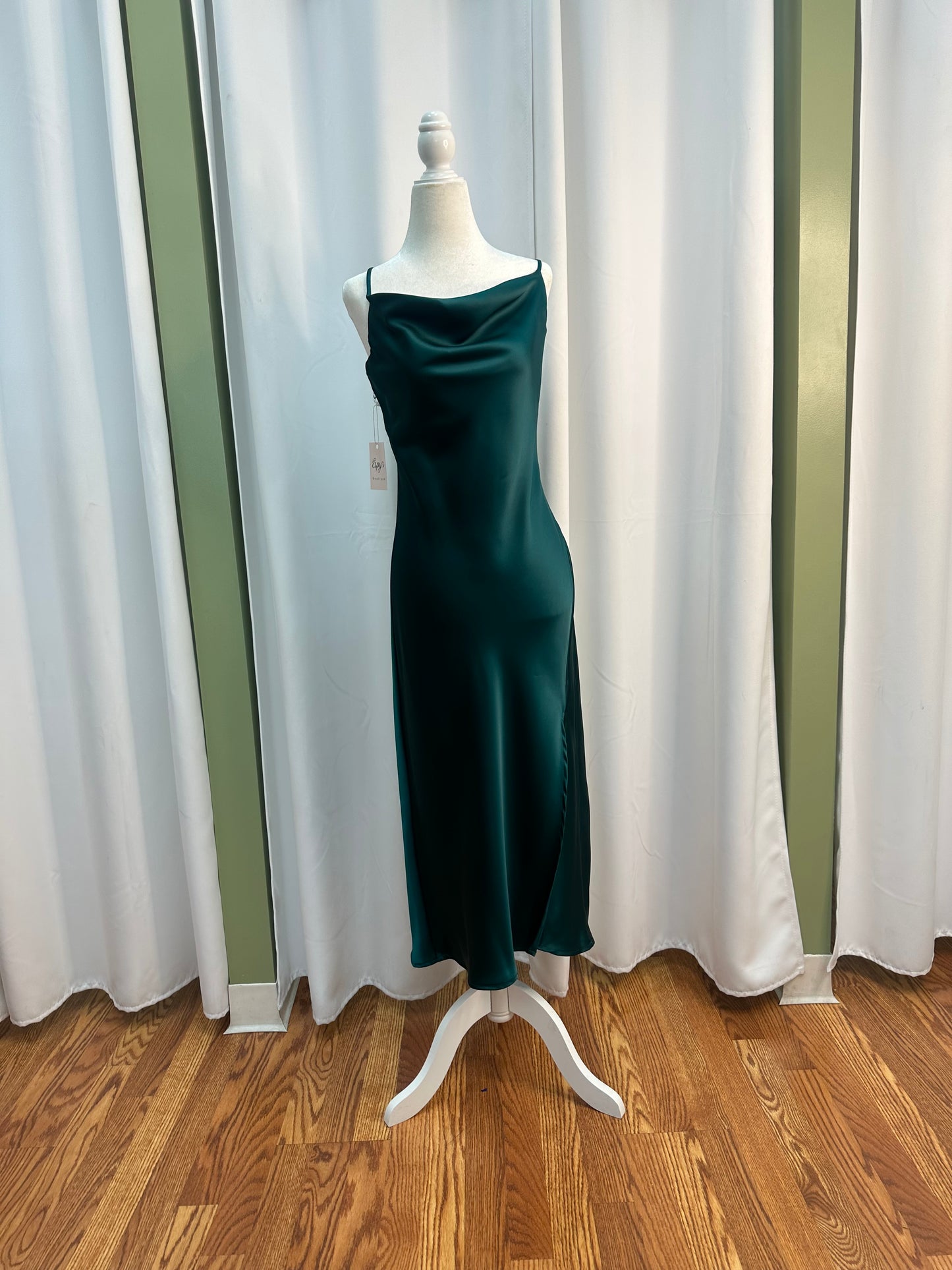 Crossed Satin Dress