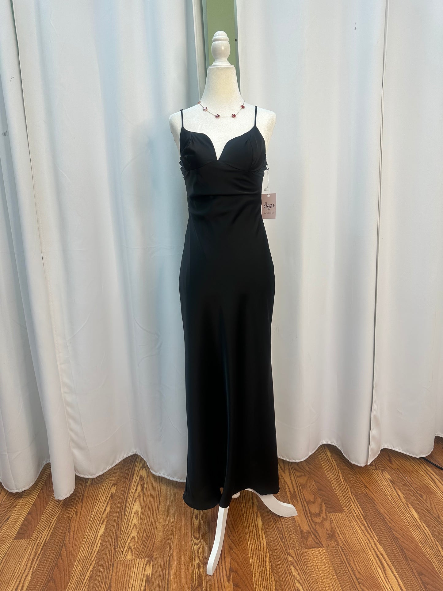 simple satin dress