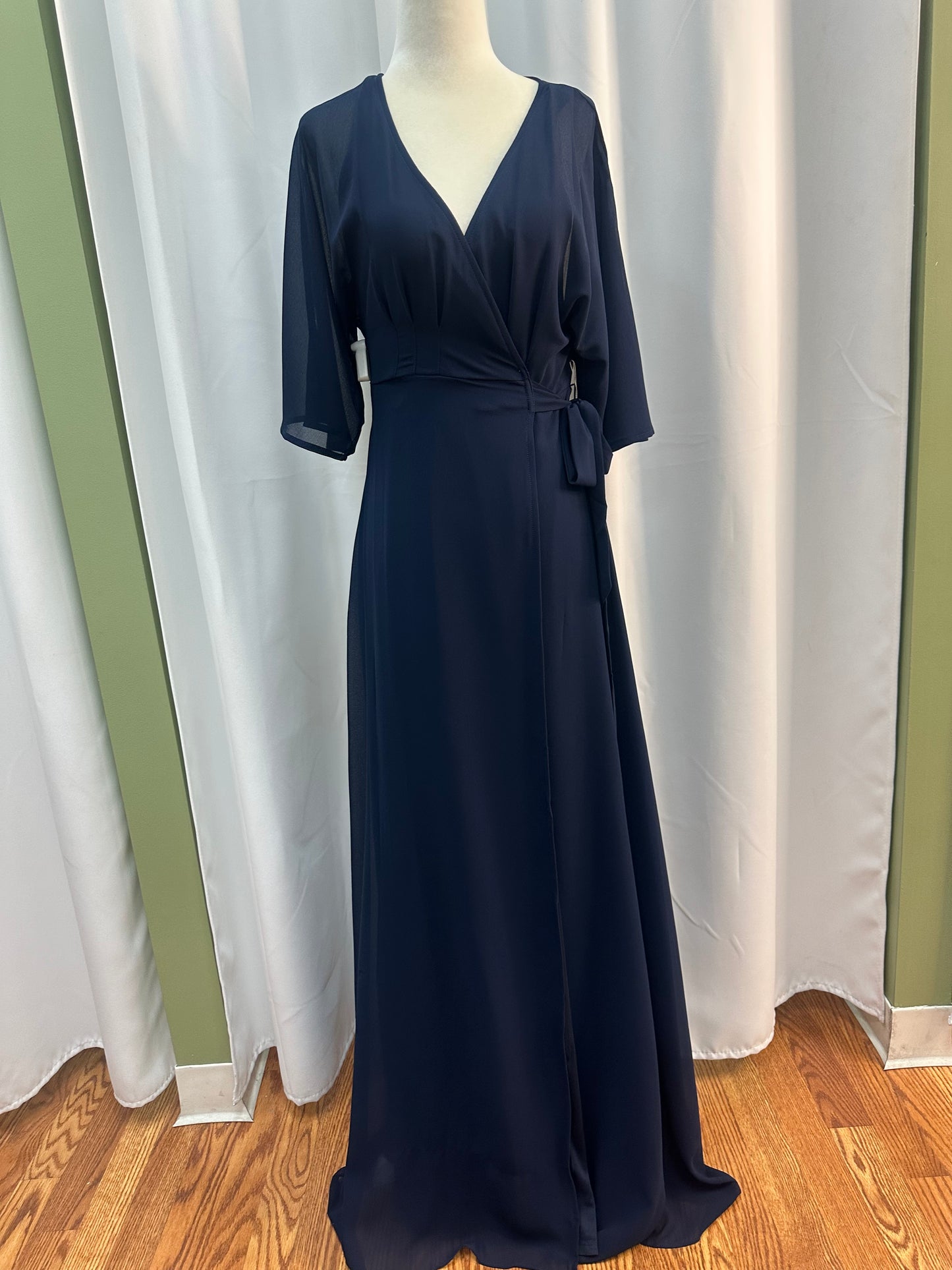 navy blue long dress