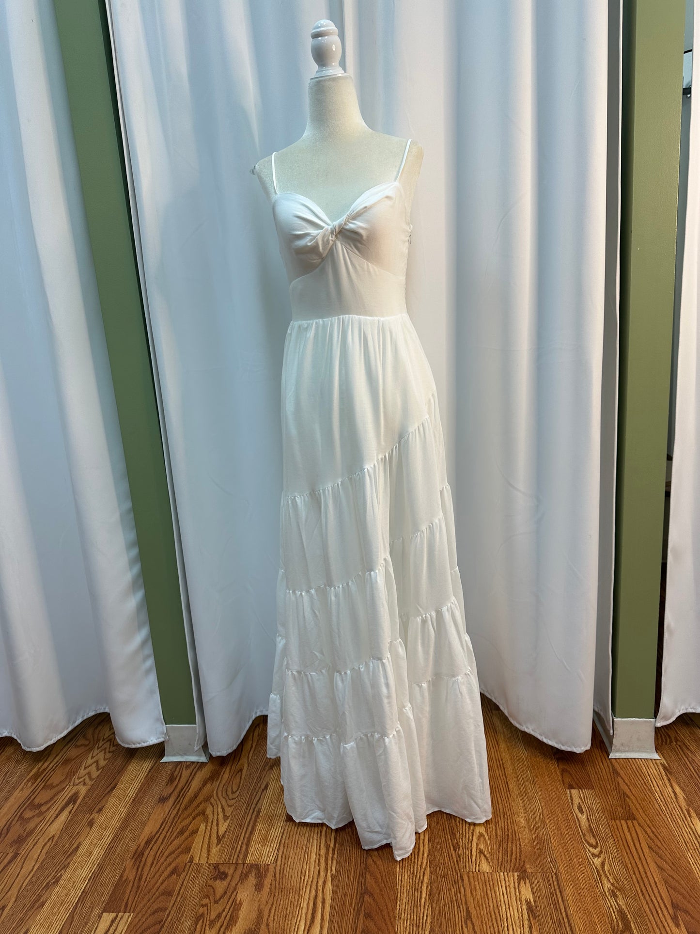 white long flowy dress