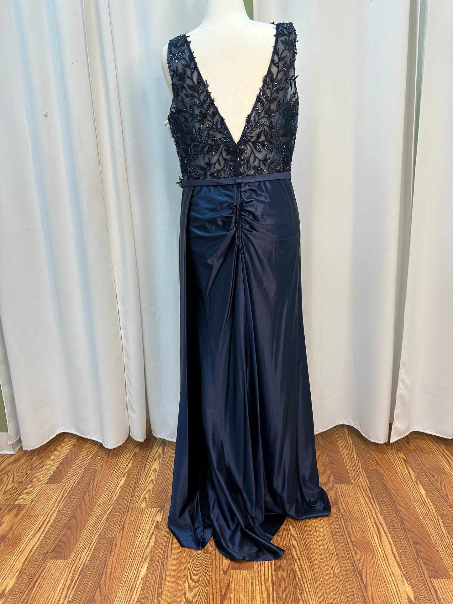 NAVY BLUE BEADED DRESS