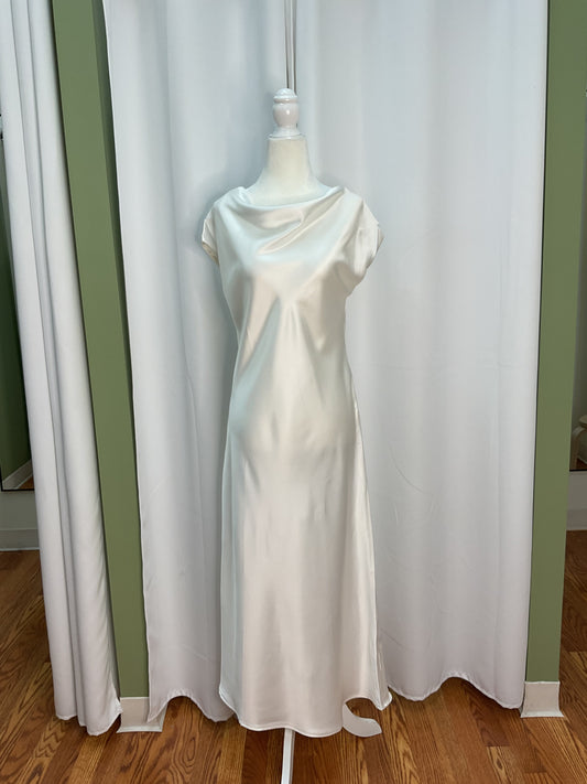 White Satin Dress