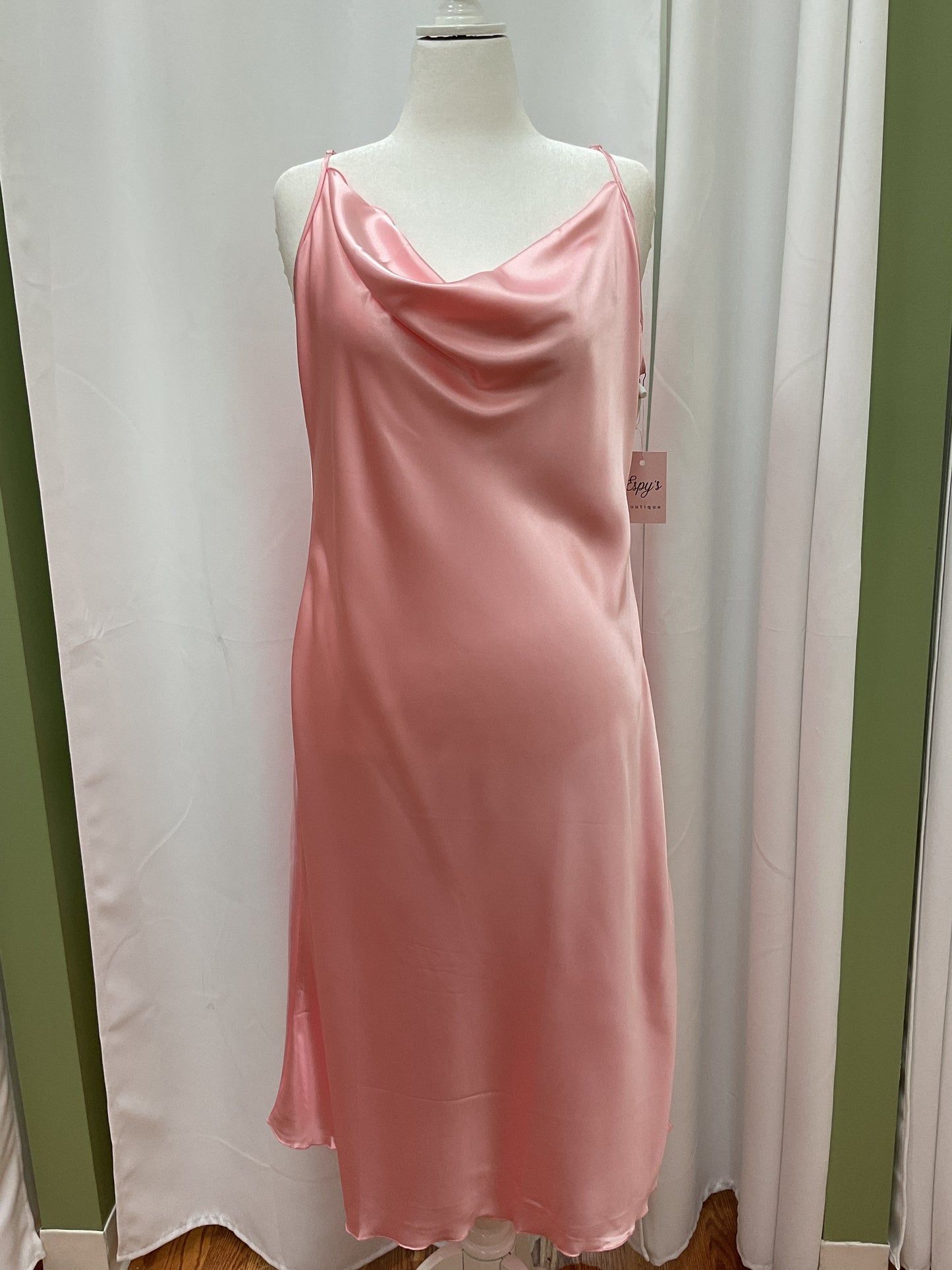 Pink Simple Slick Dress