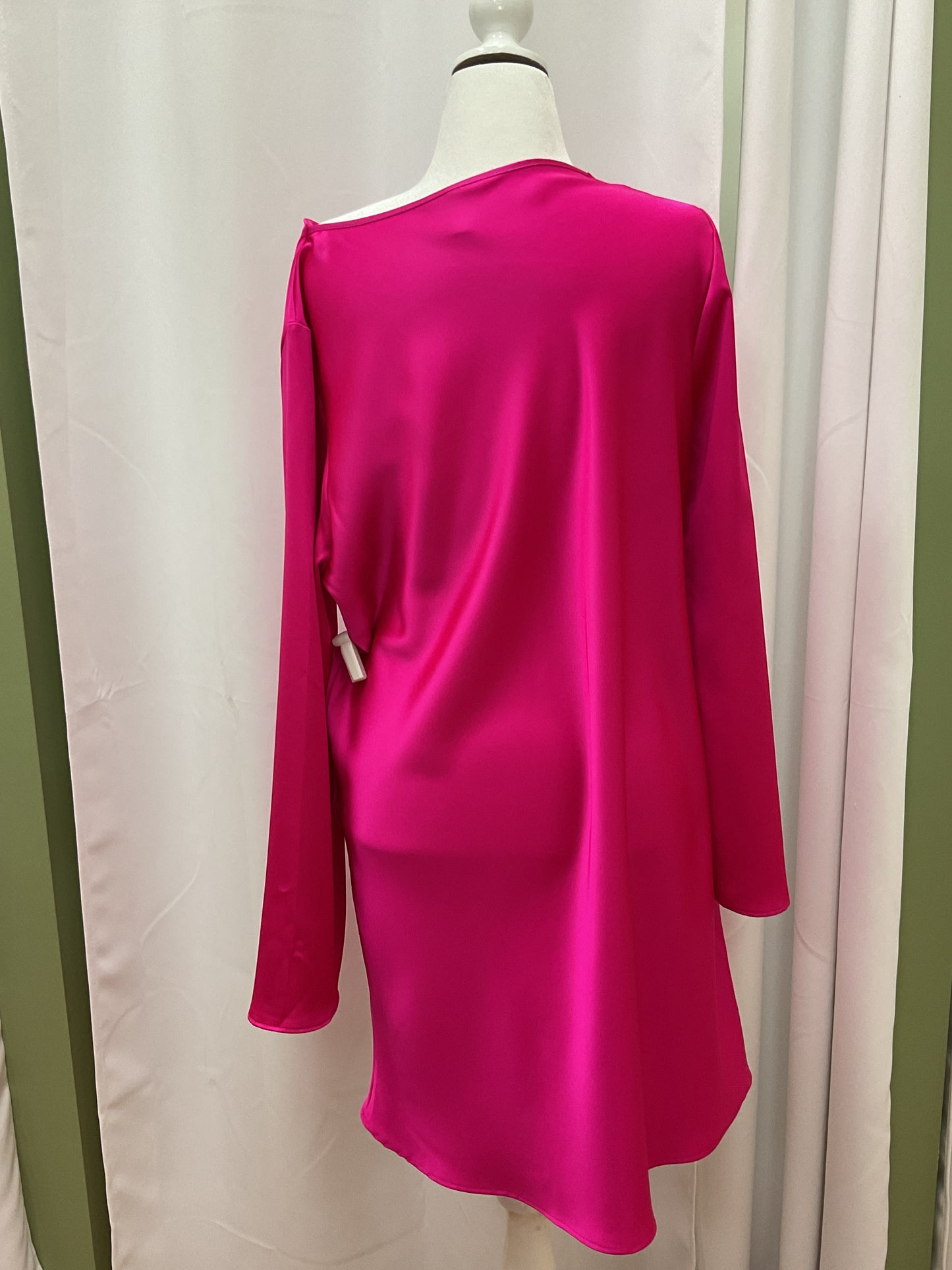 Hot Pink Long Sleeved Dress