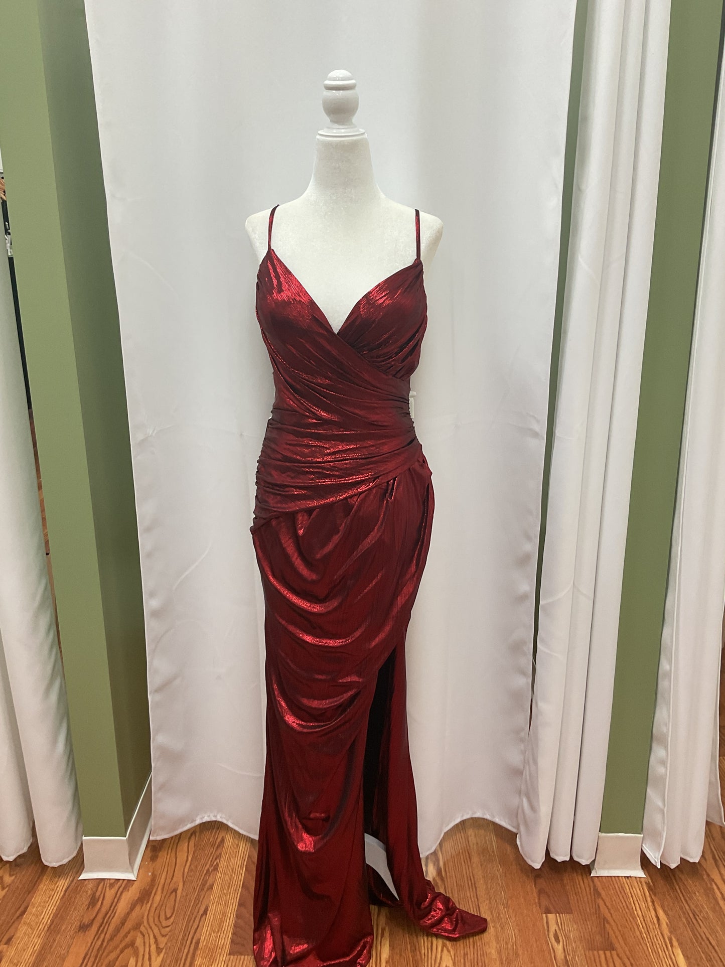 Dark Red Elegant Dress