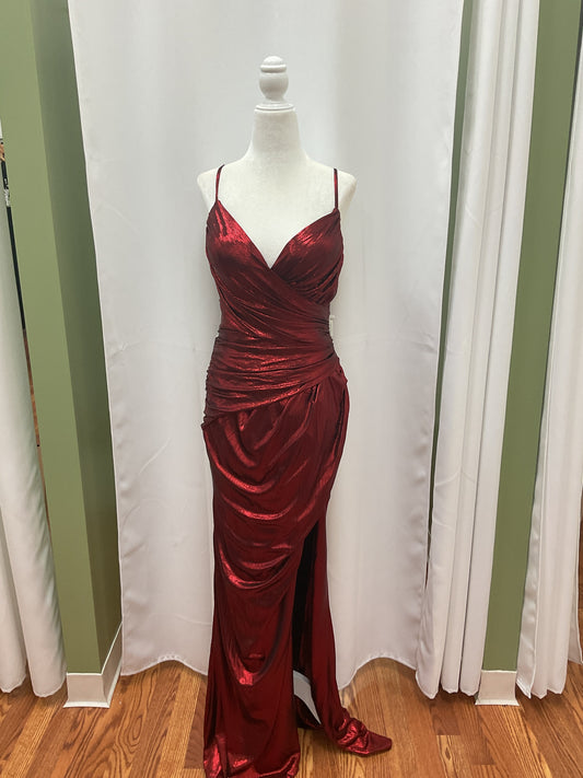 Dark Red Elegant Dress