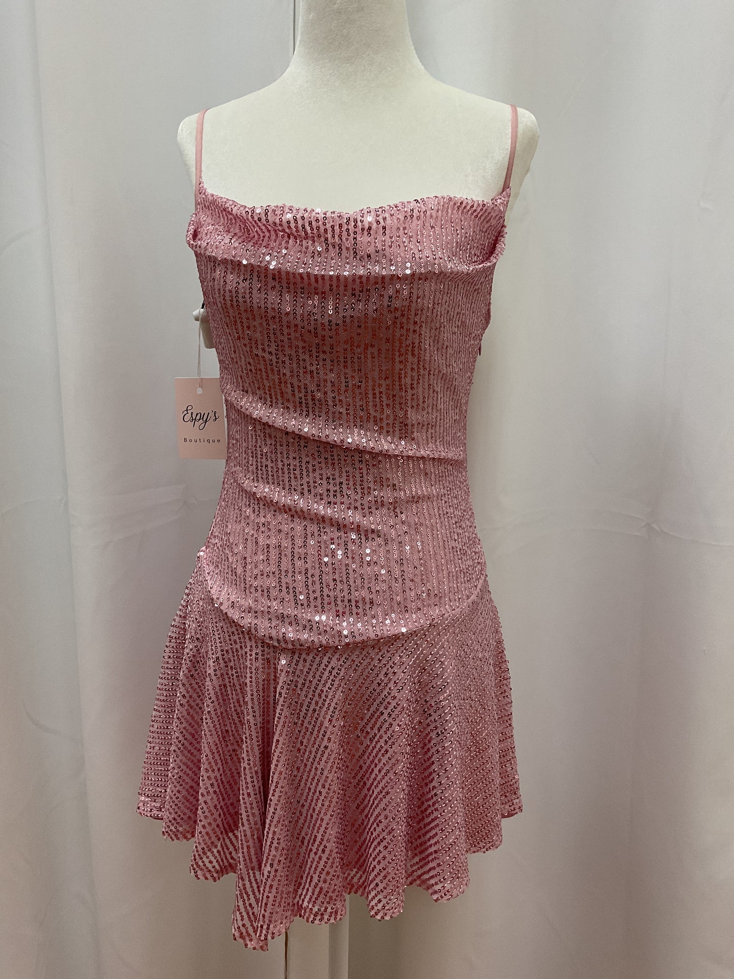 Cotton Candy Pink Sequin Dress
