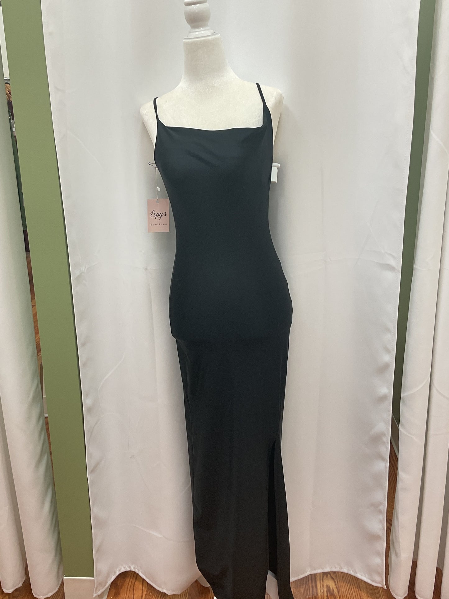 Long Slick Black Dress