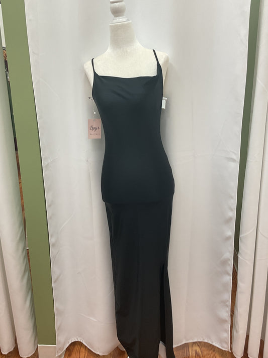 Long Slick Black Dress