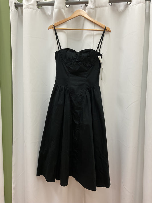 Black long corset dress
