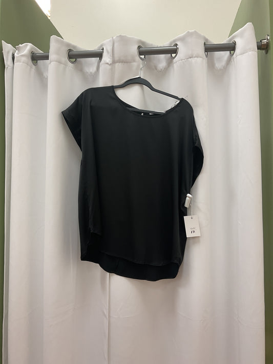 Satin black top