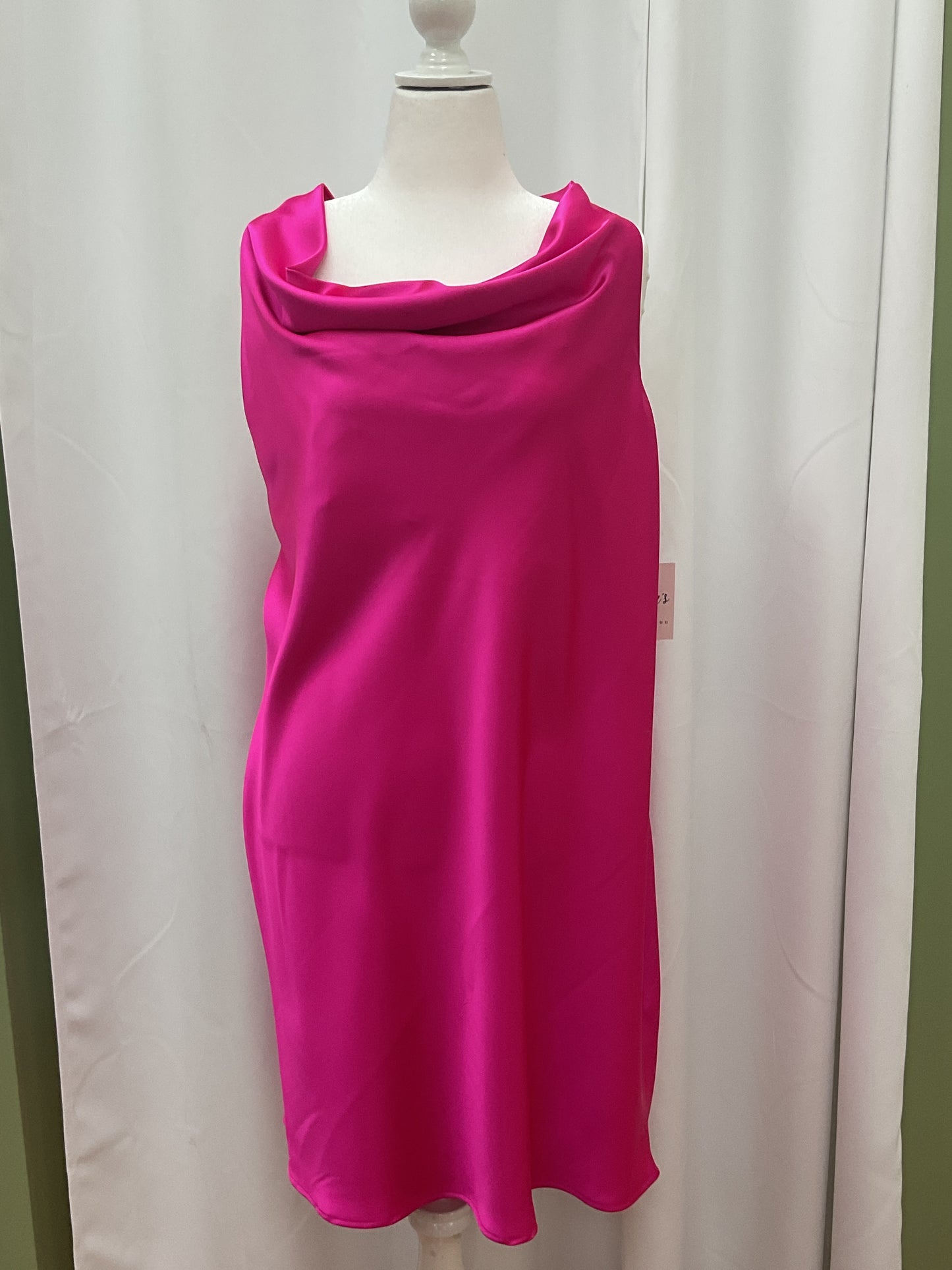 Hot Pink Open Back Dress