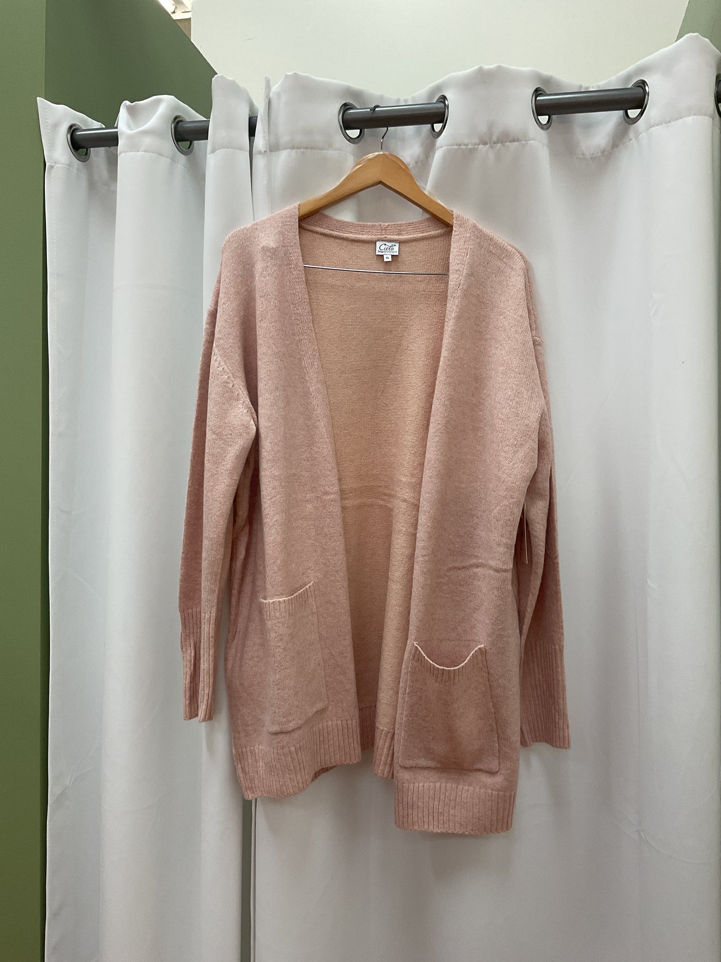 Peach long cardigan
