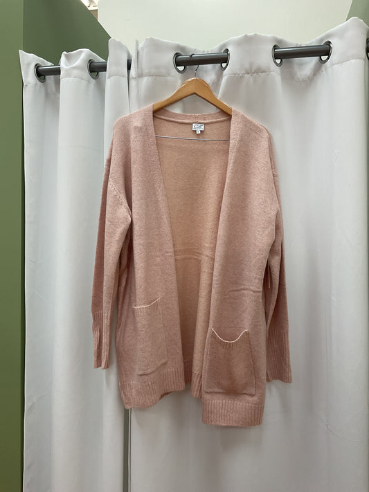 Peach long cardigan
