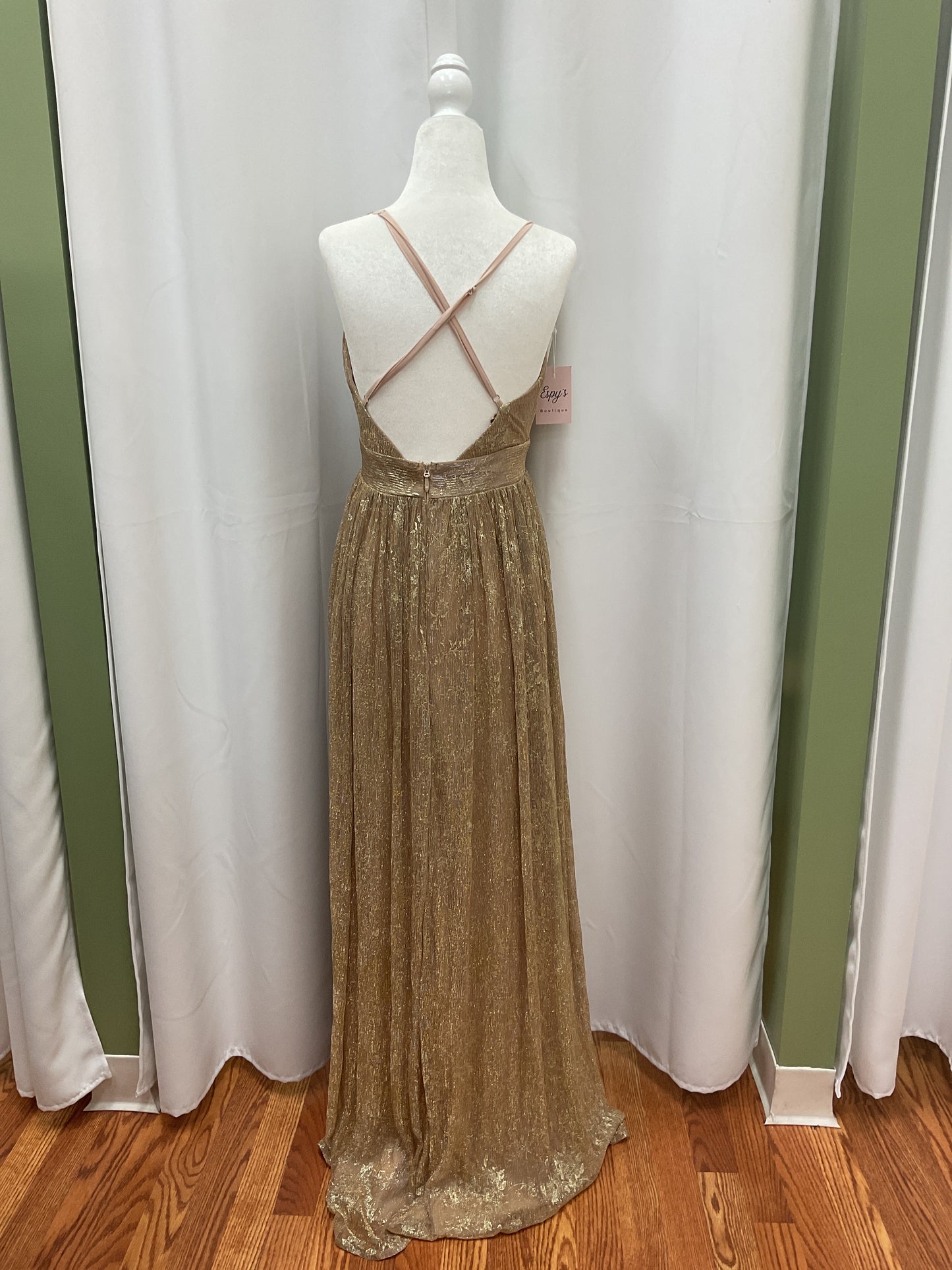 Long Golden Luxury Dress