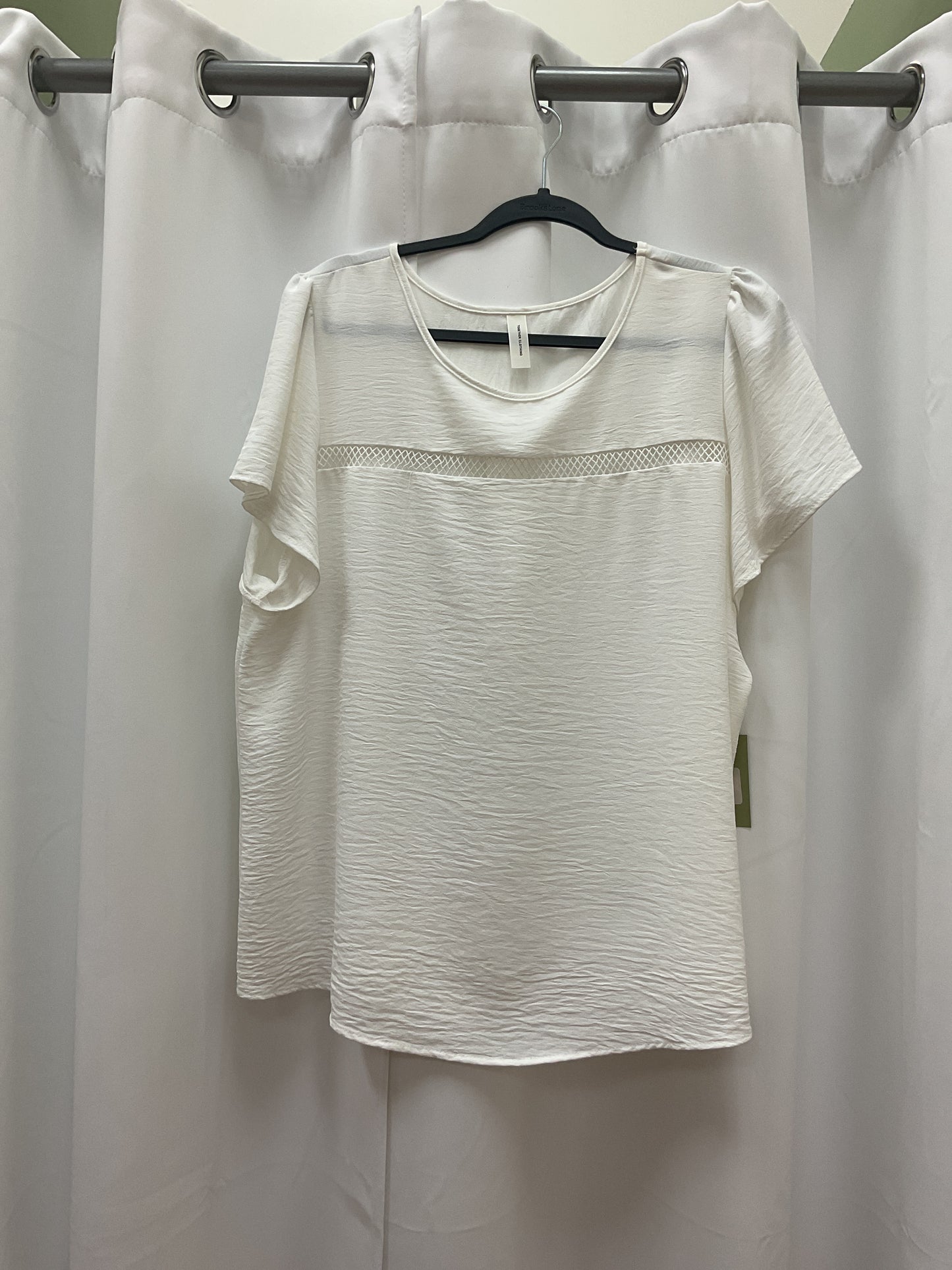 White plus size top
