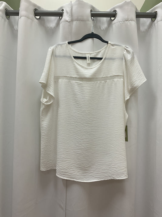 White plus size top