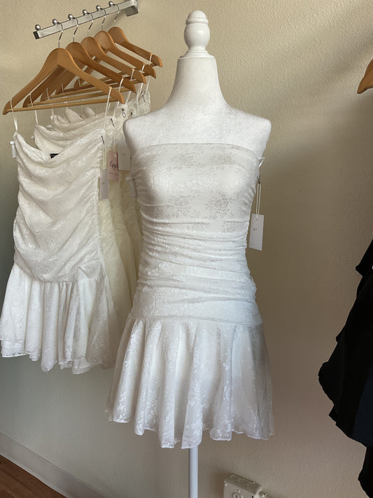 White mini dress