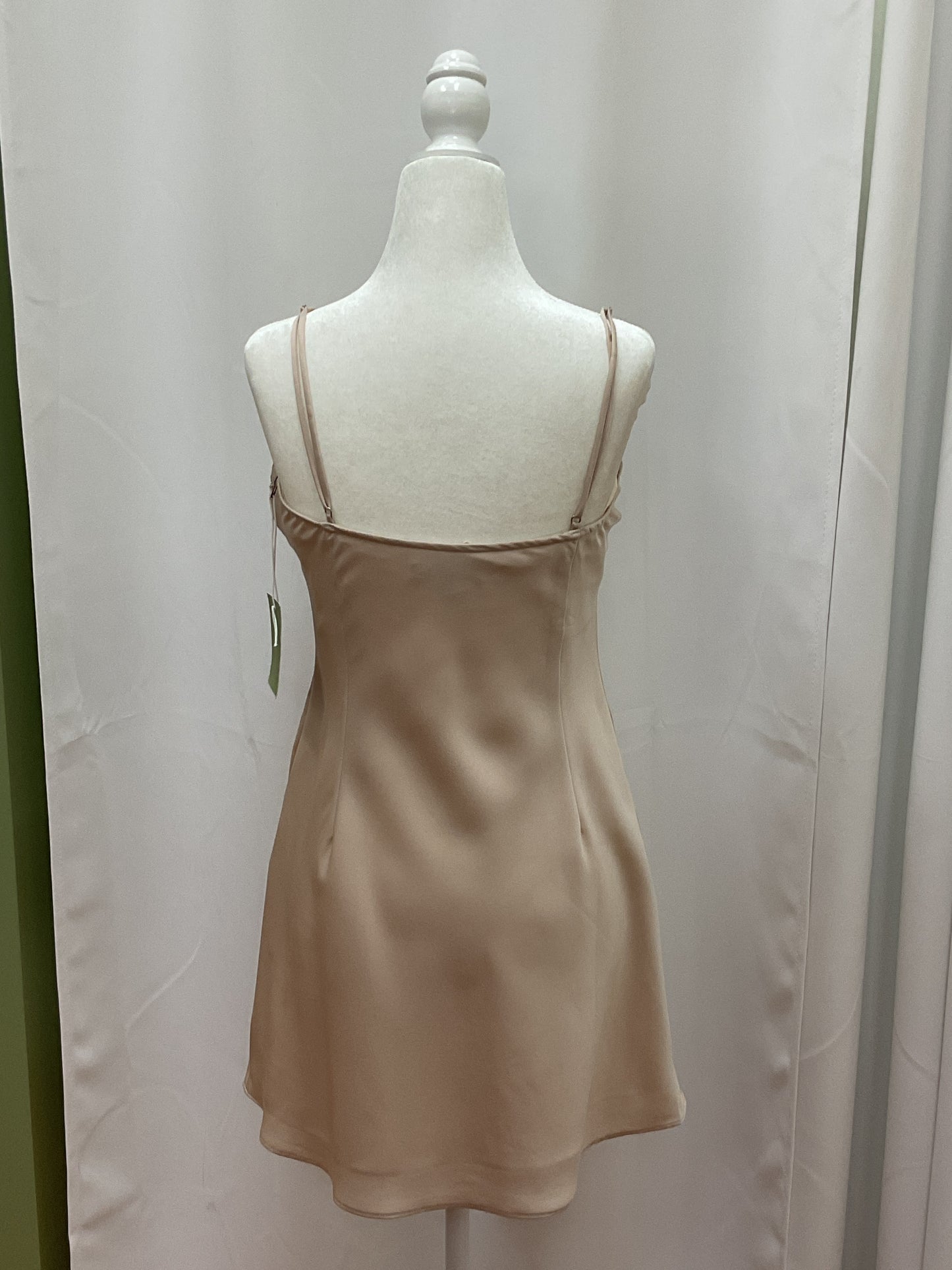 Cream Satin Short Dress