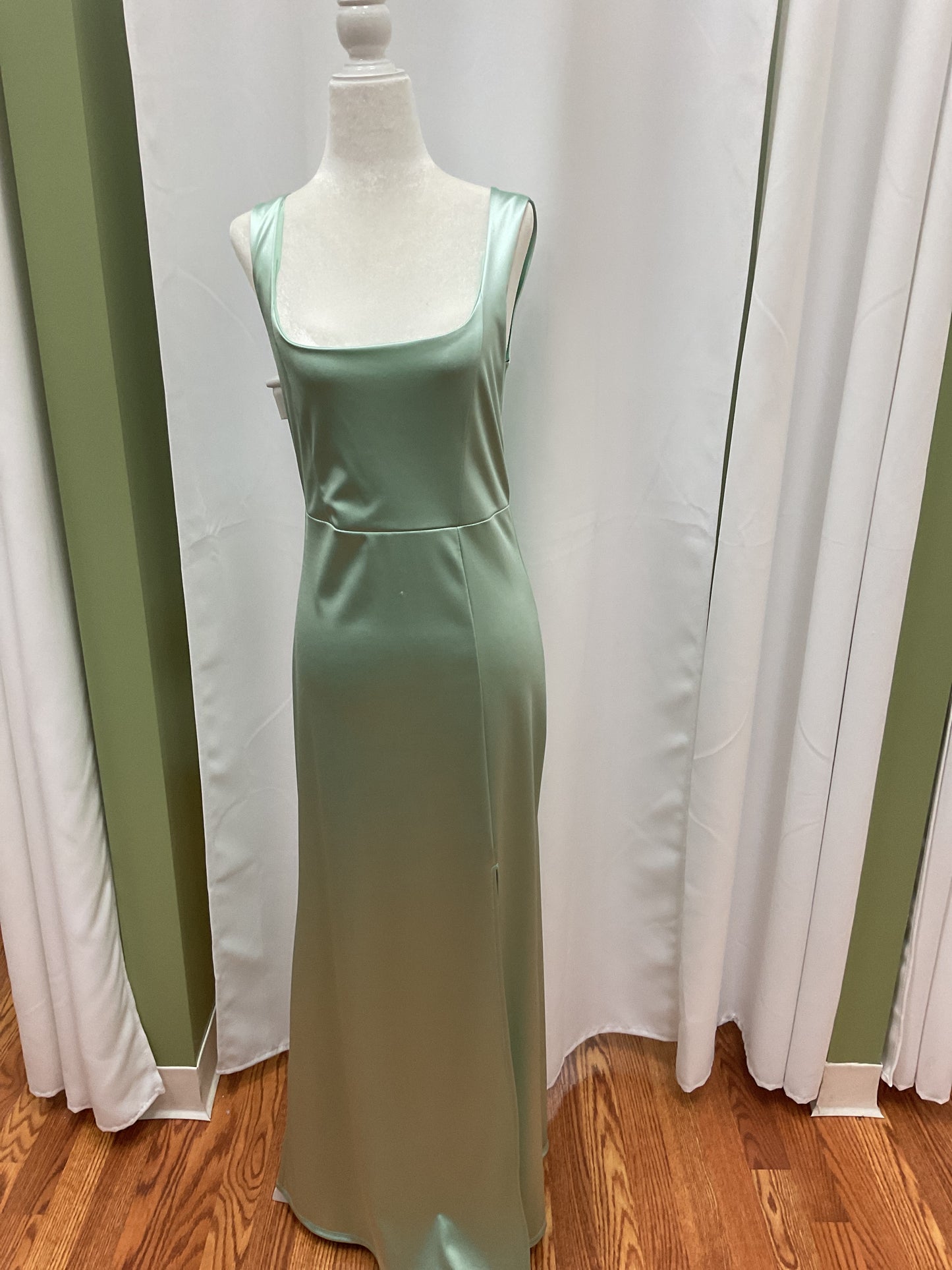 Aqua Slick Thin Shoulder Dress