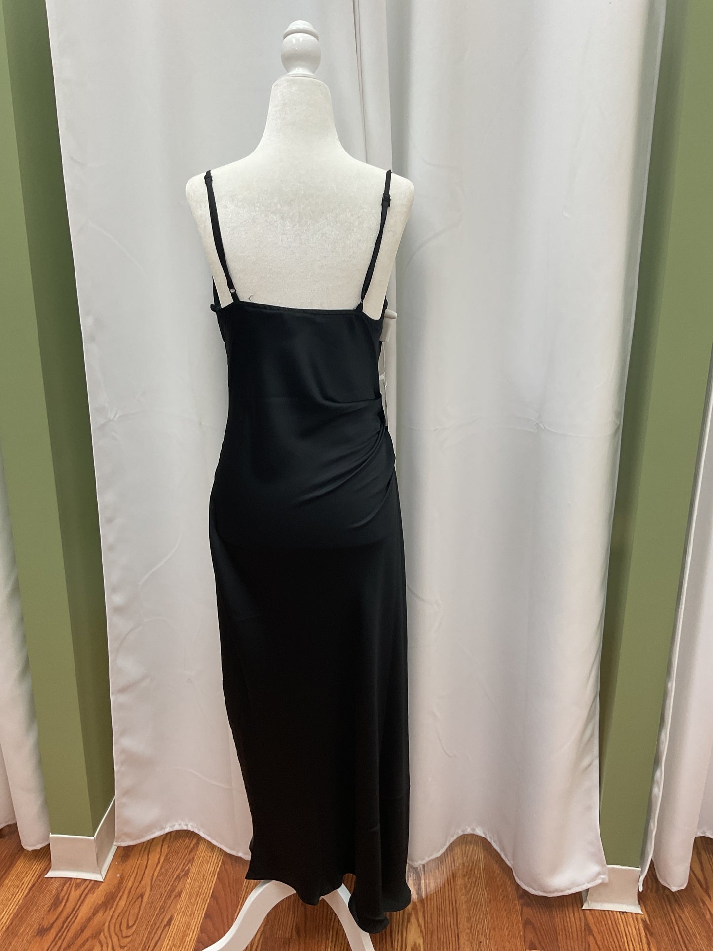 Black Satin Long Dress