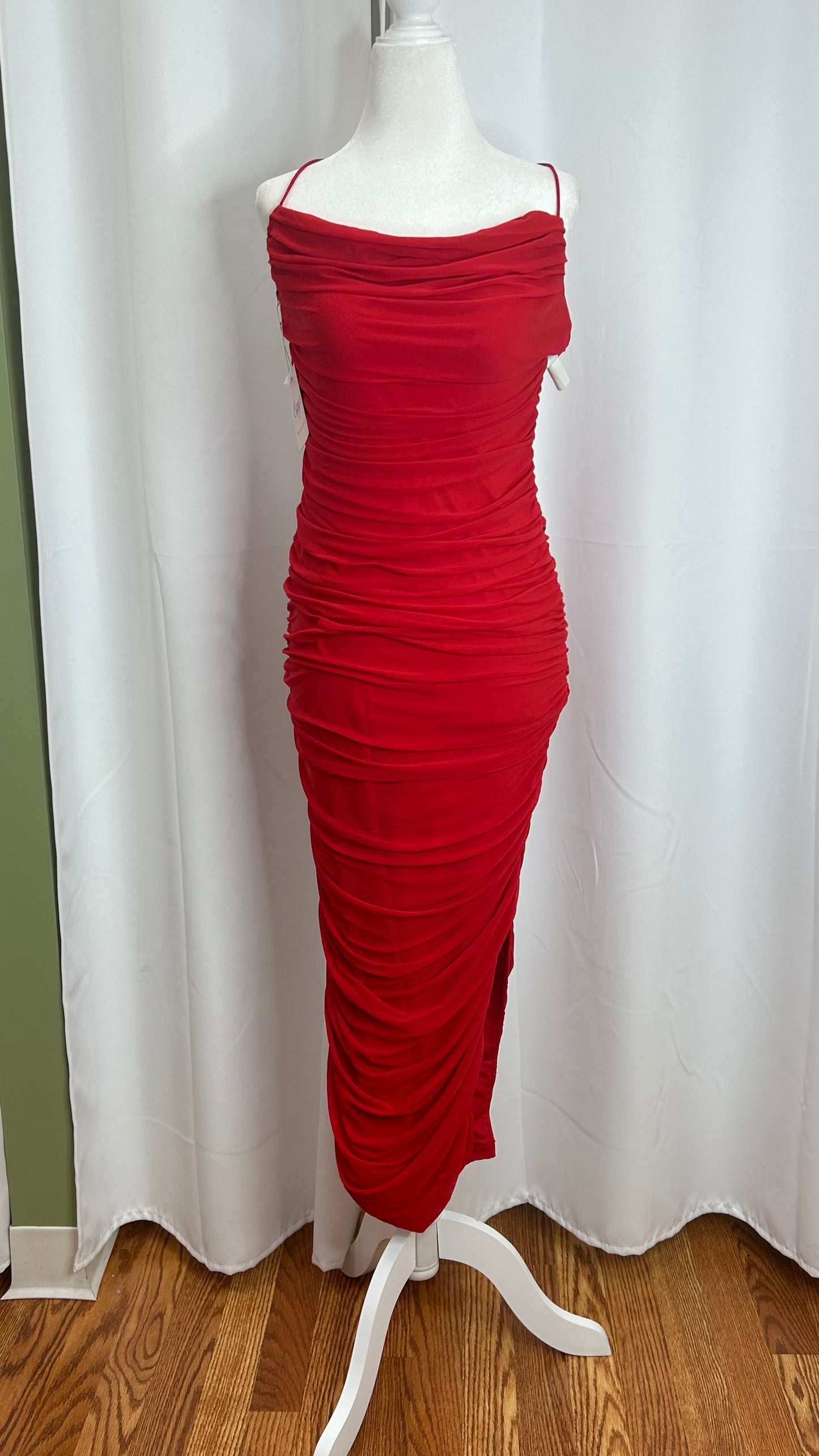 Cross Strapped Red Dress