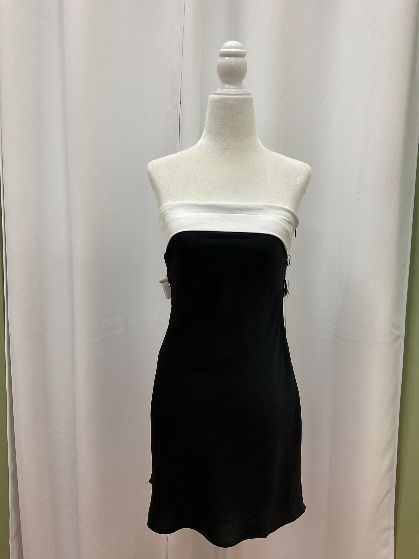 Strapless Tuxedo Black Mini Dress