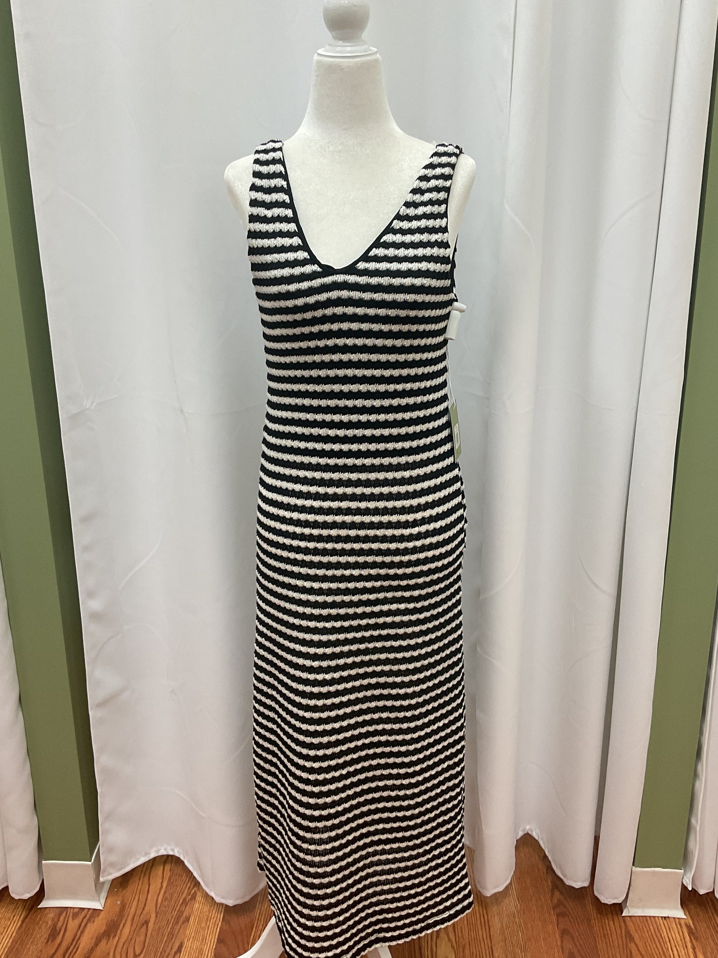 Black and White Striped Dress