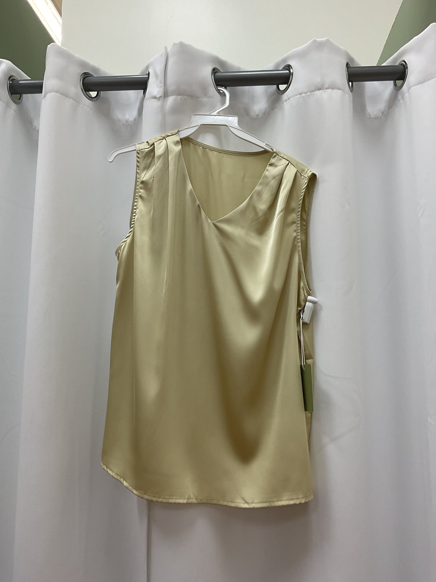 Gold satin top
