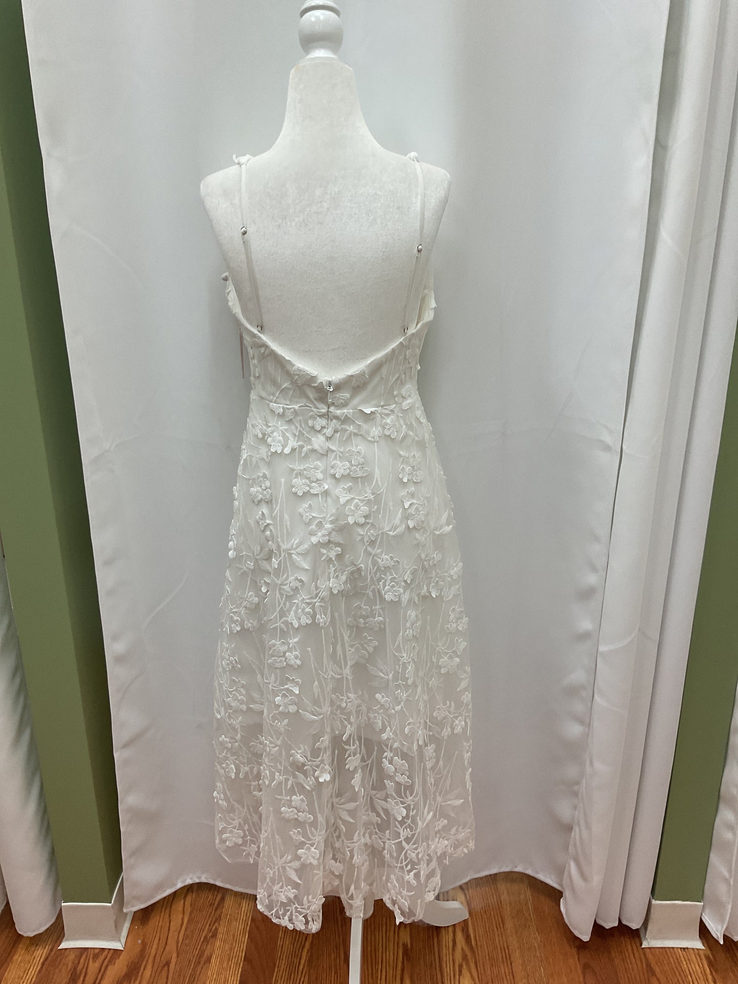 Coquette White Dress with Flowers