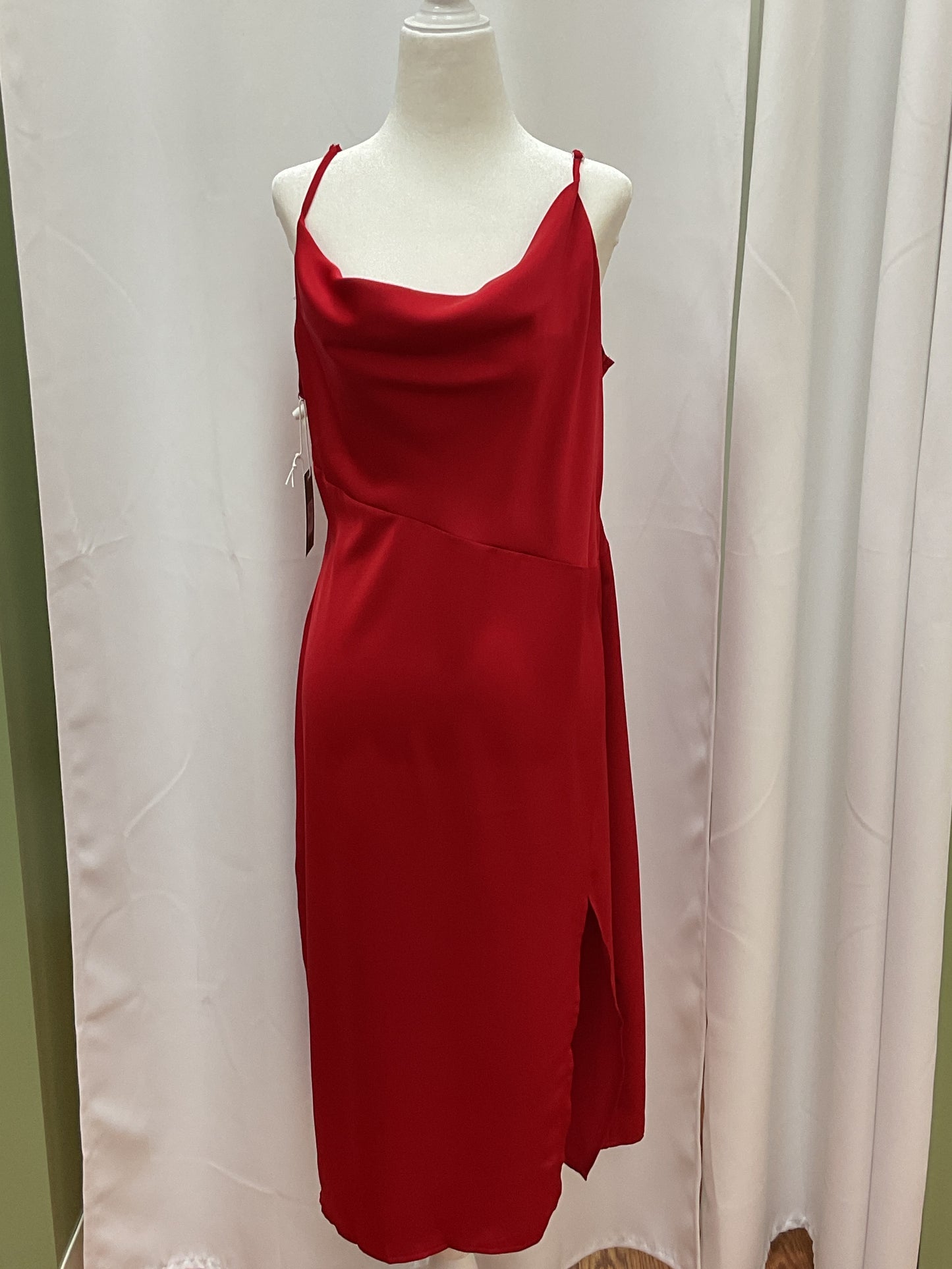 Red Slick Party Dress